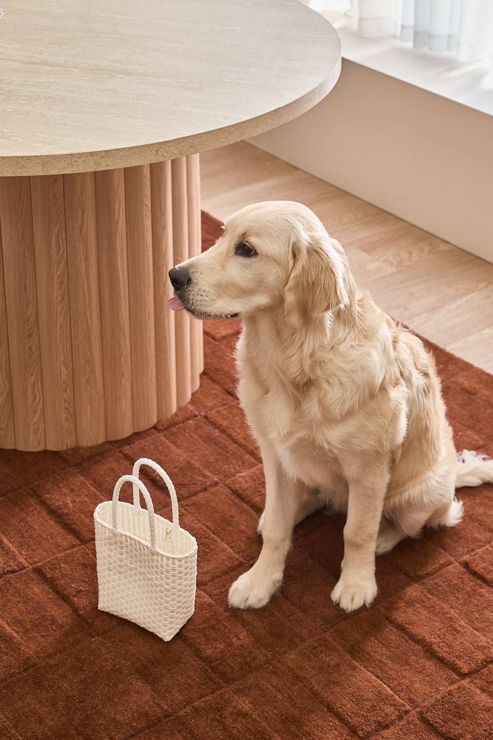 Gracie Grid Hand-Woven Wool Rug