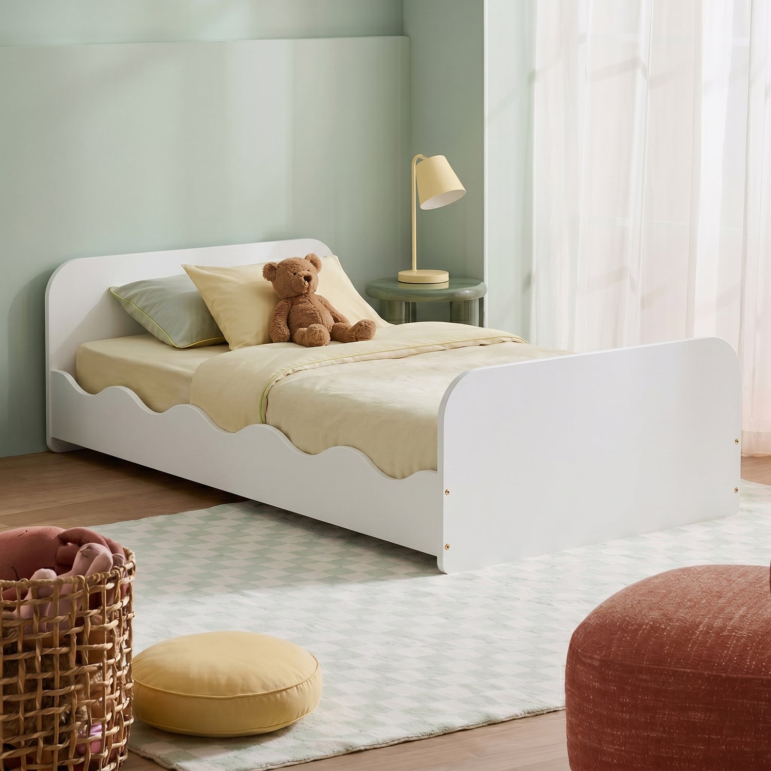 Wavy Single Floor Bed