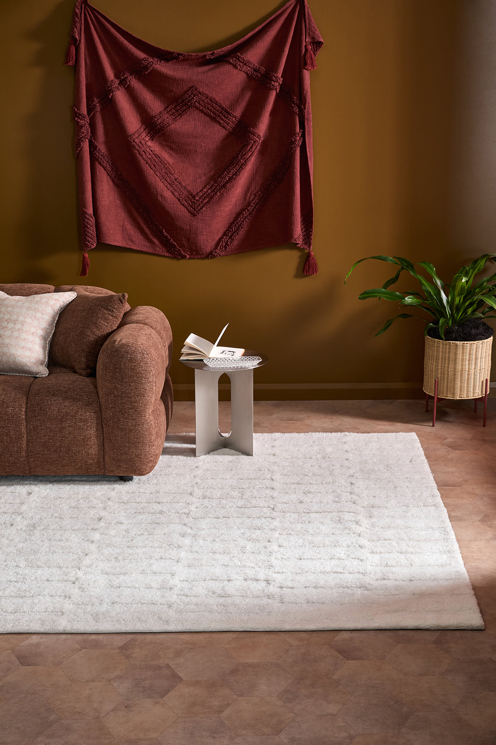 Cloud White Heather Hand-Woven Wool Rug