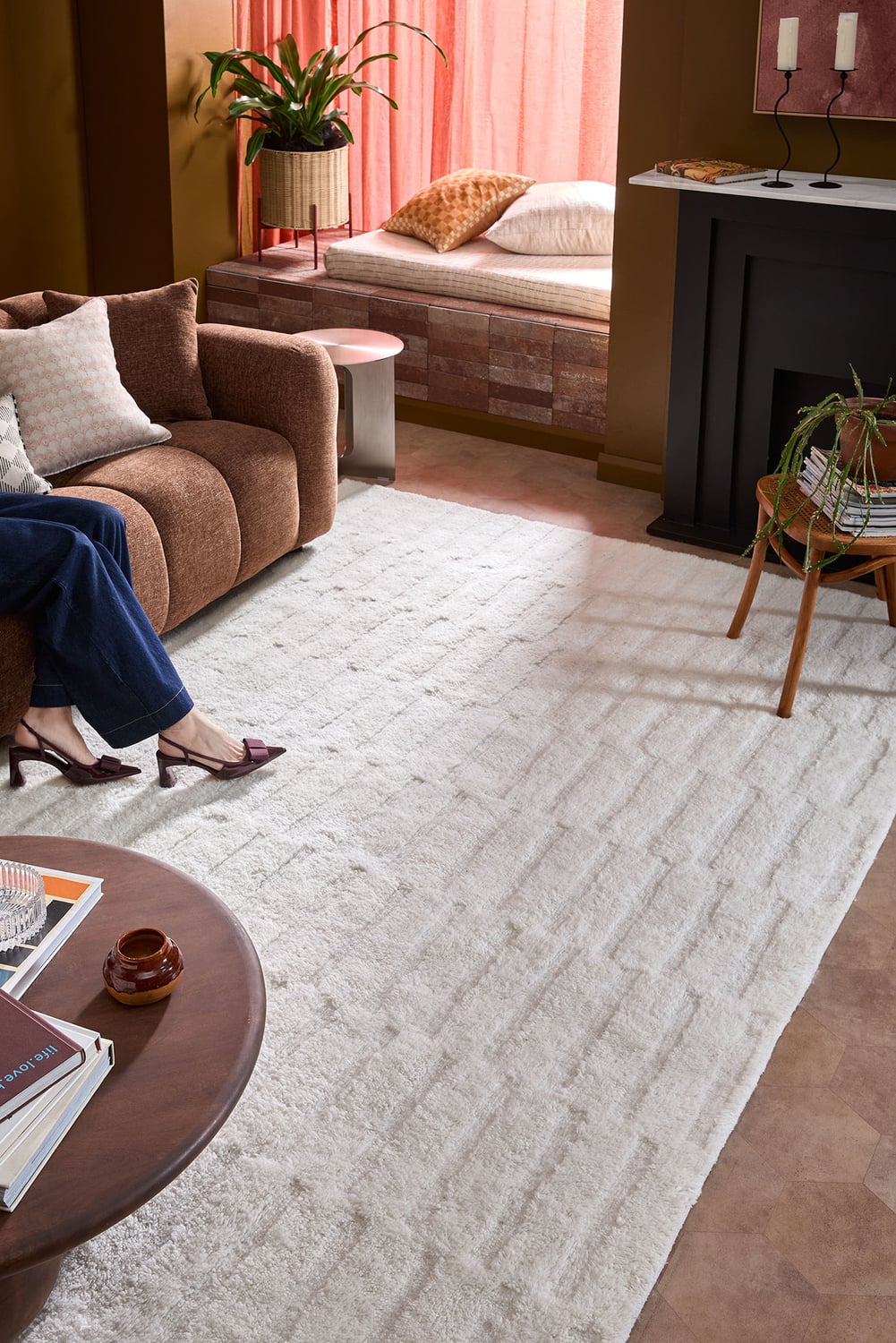 Cloud White Heather Hand-Woven Wool Rug