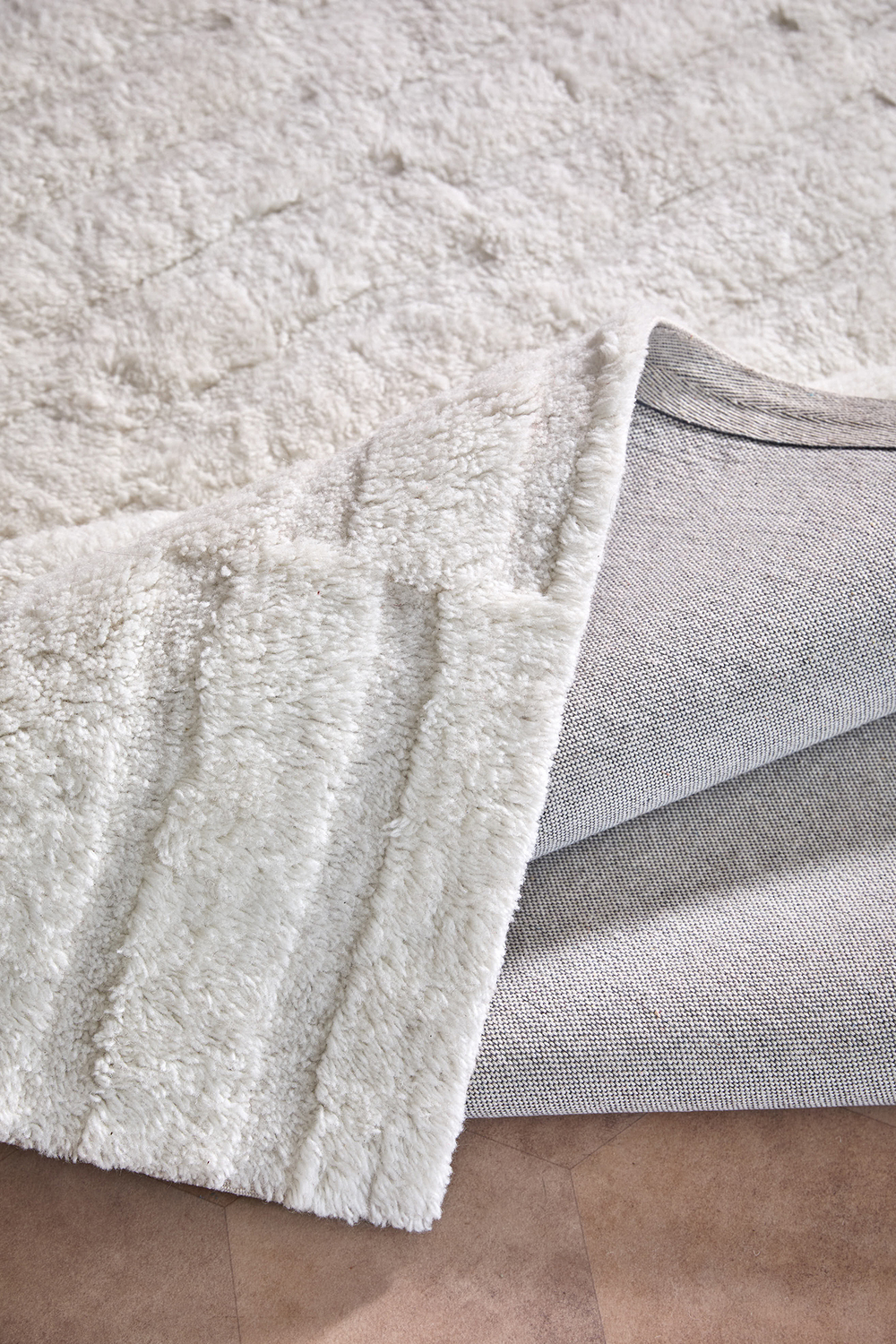 Cloud White Heather Hand-Woven Wool Rug
