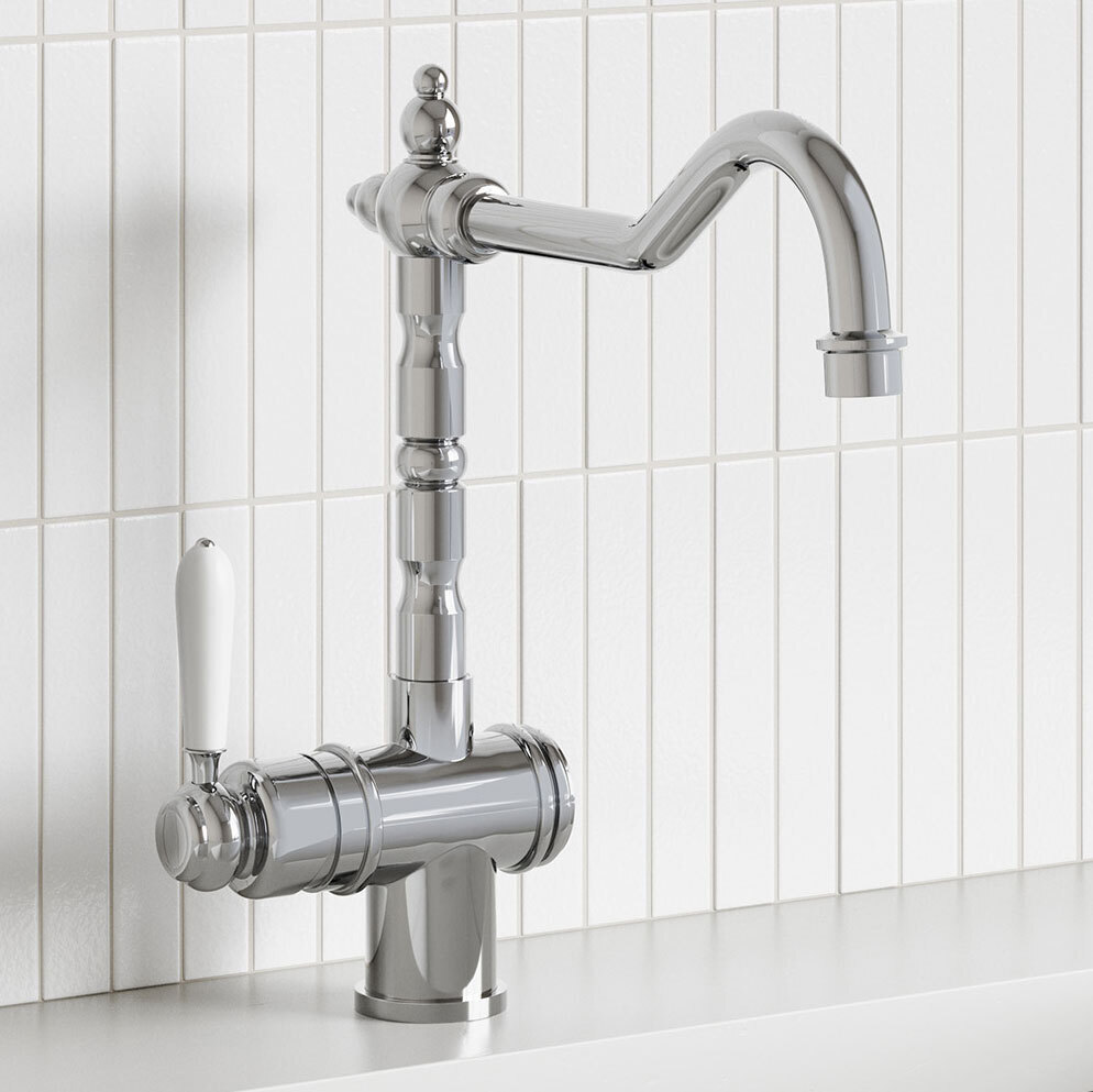 Bowral 835mm Double Fireclay Farmhouse Sink & Contempary Mixer Package