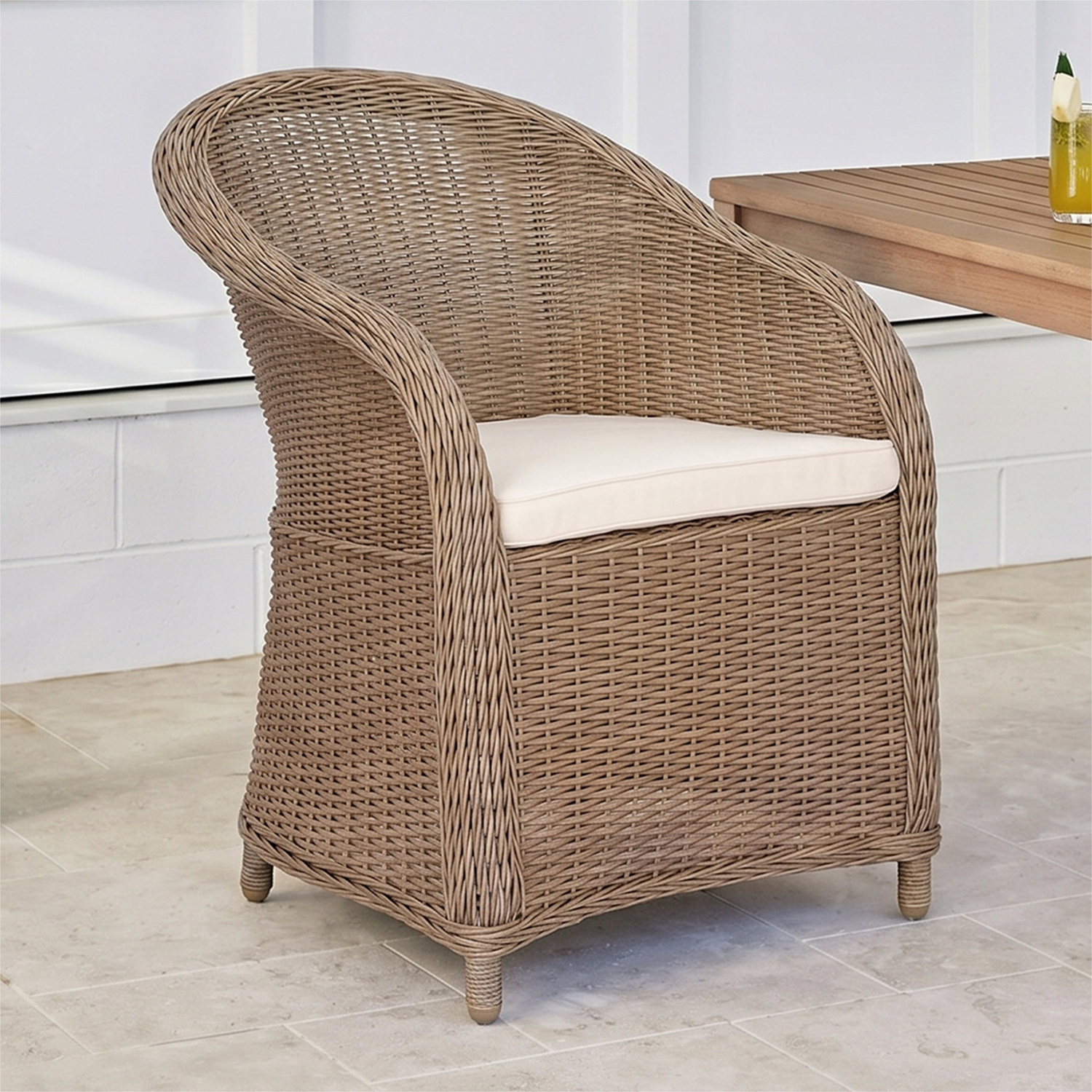 Tallow PE Wicker Outdoor Dining Chair