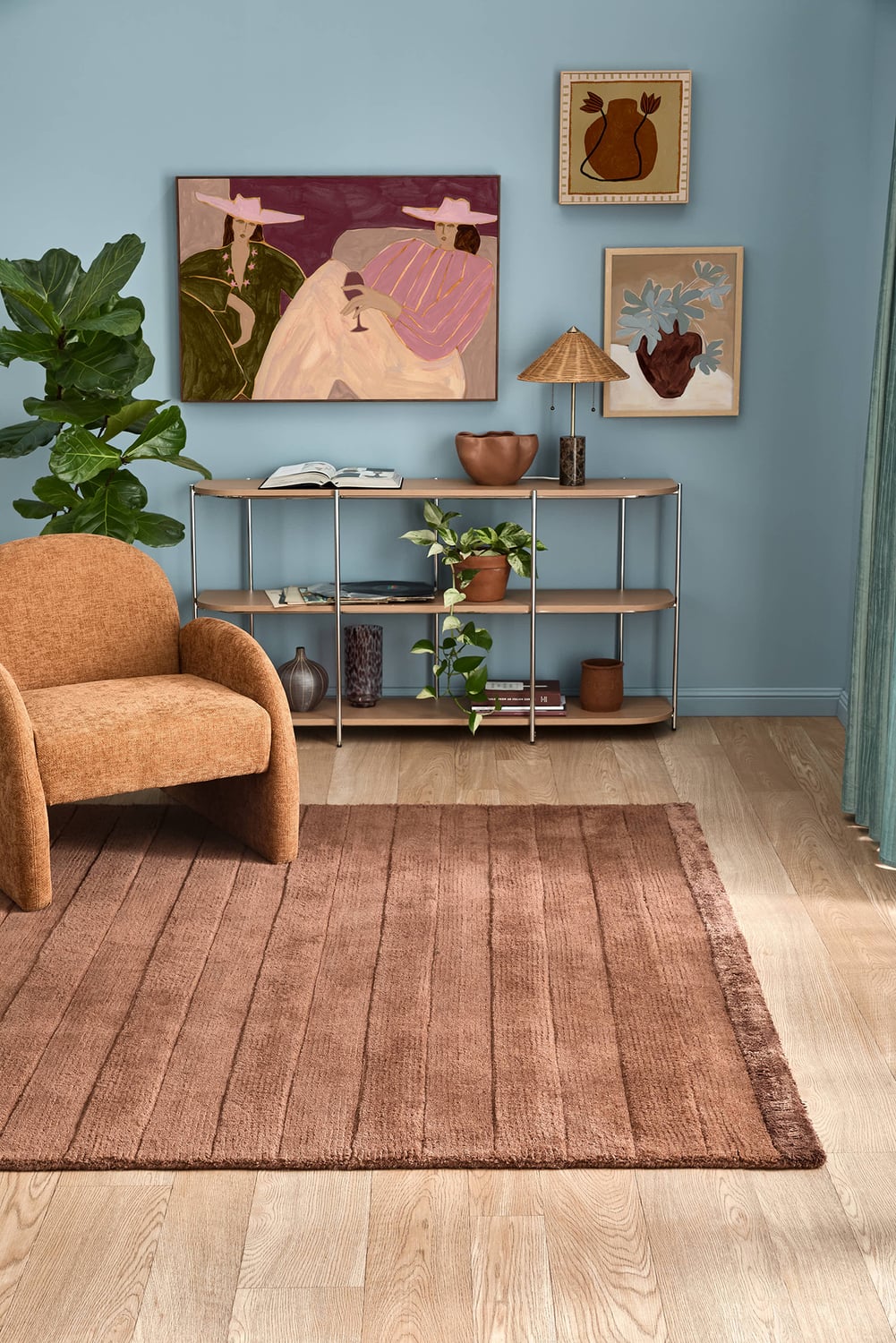 Suki Striped Hand-Woven Wool-Blend Rug