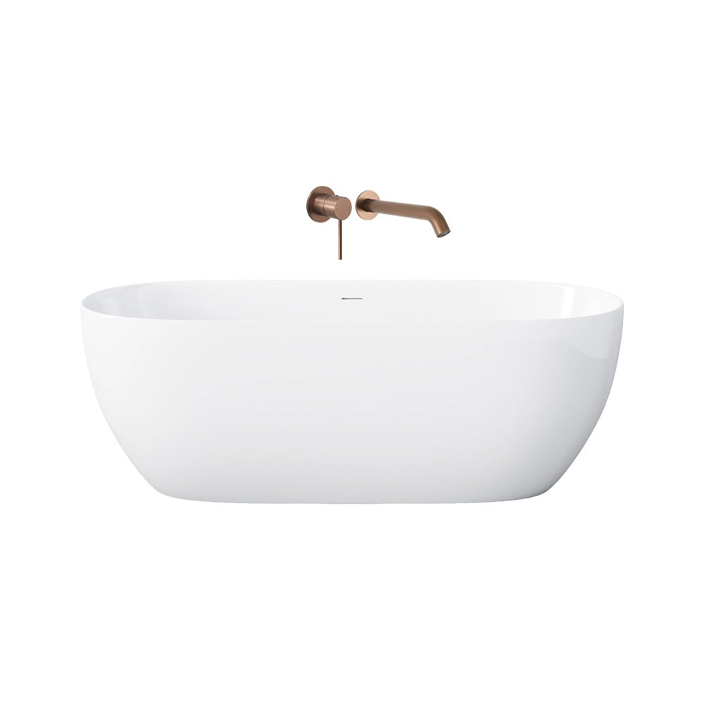 Avalon Egg Acrylic Bath with Bronze Spout & Wall Mixer Package
