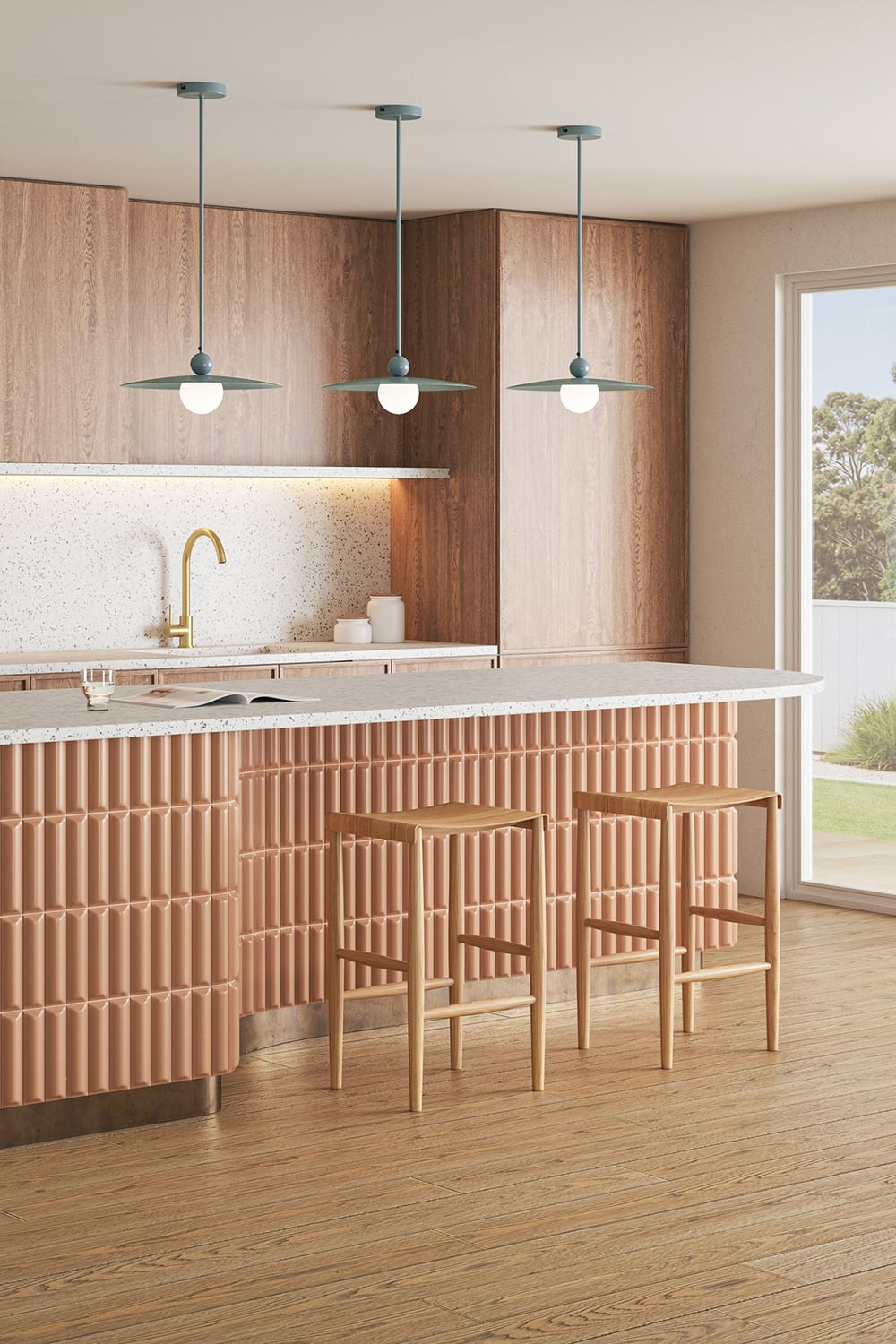 Koa Metal Pendant Light