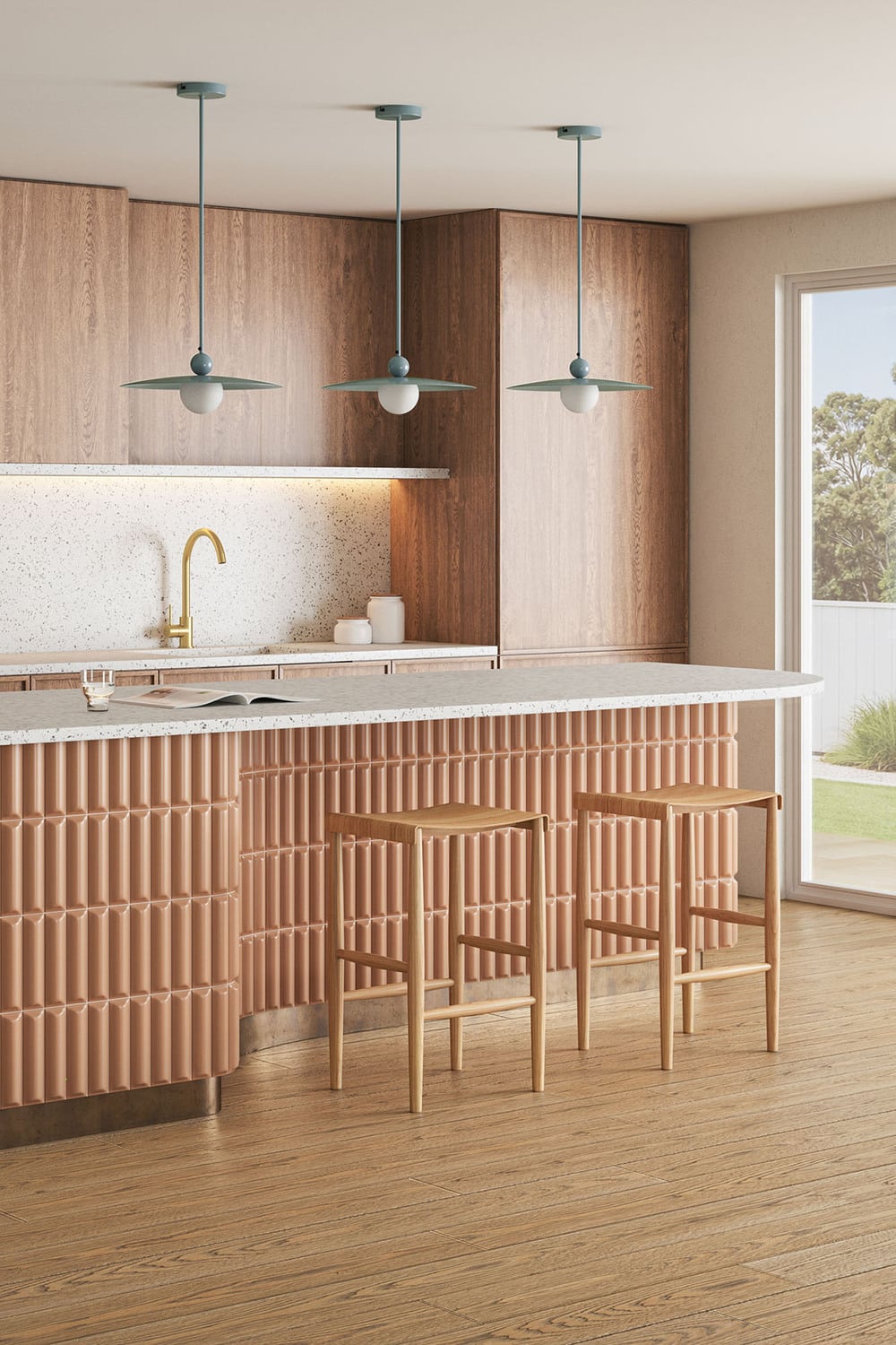 Koa Metal Pendant Light