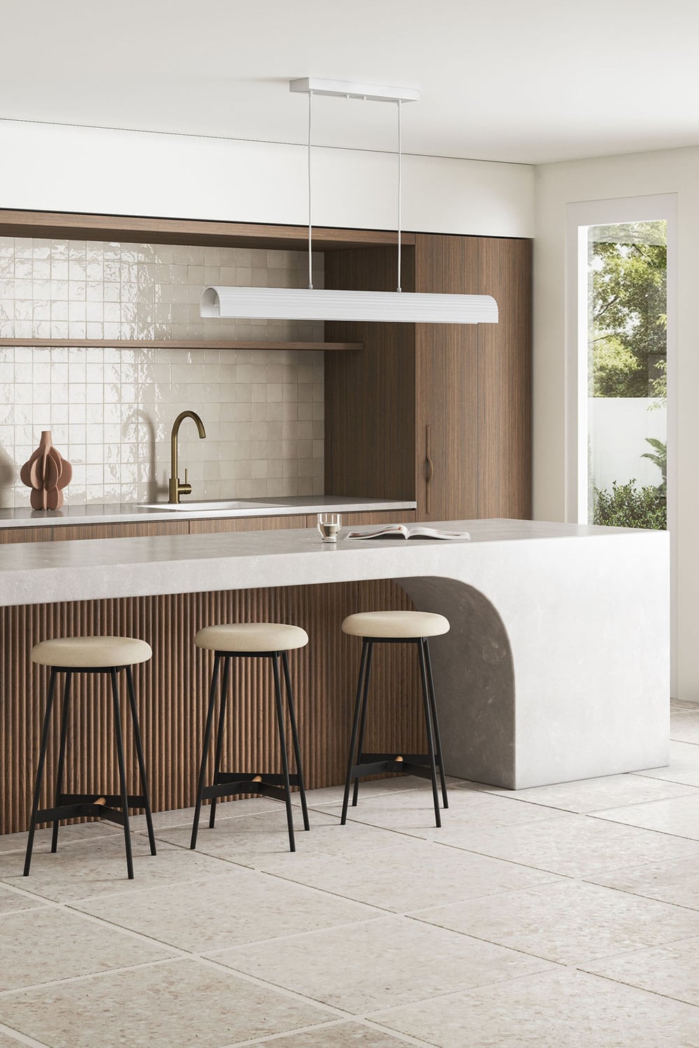 Otto Ribbed LED Pendant Light