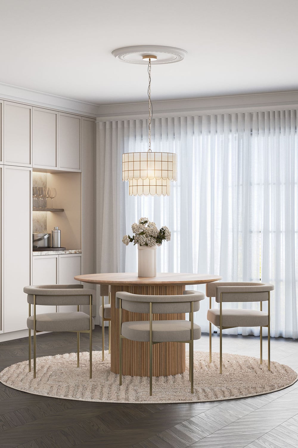 Idris Capiz Shell Pendant Light