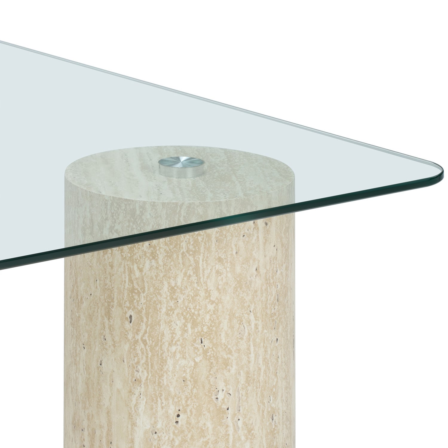 Hazel Travertine-Look Coffee Table
