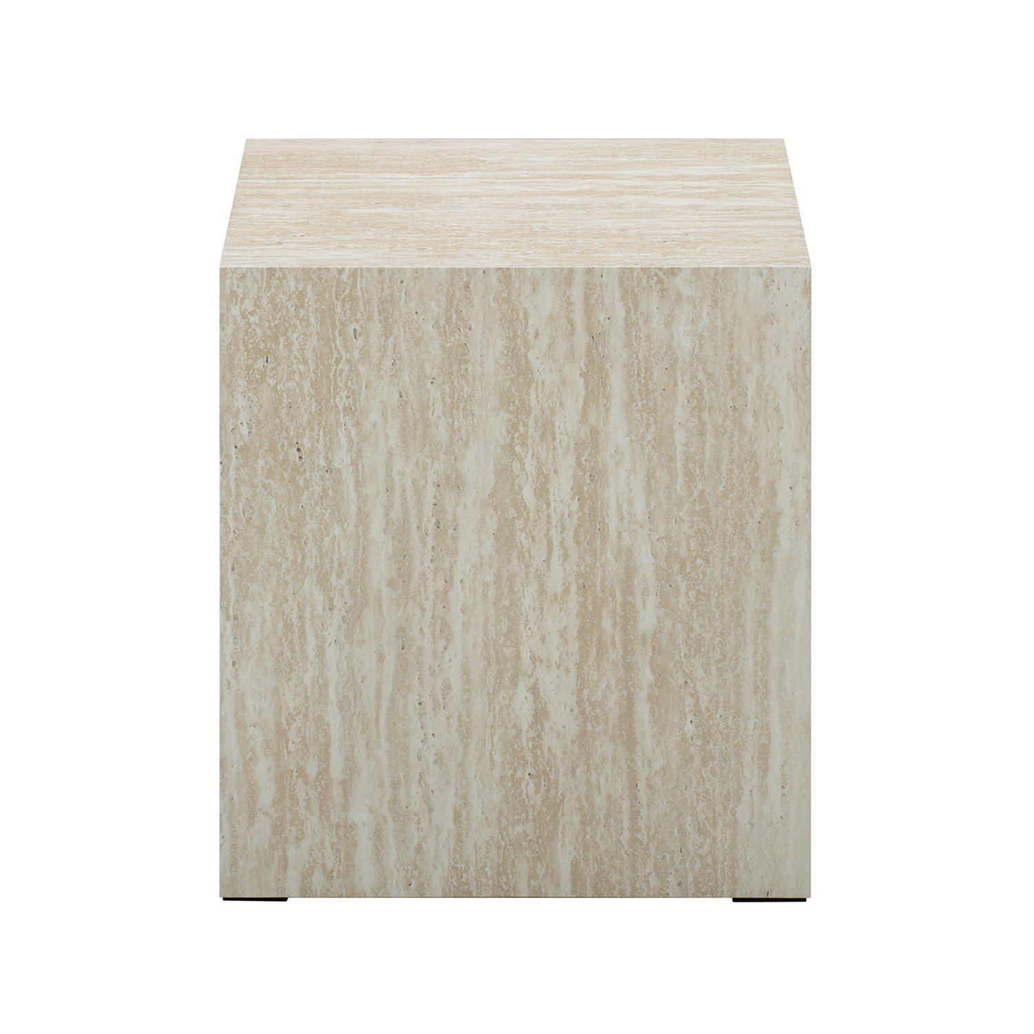 Milly Travertine-Look Side Table