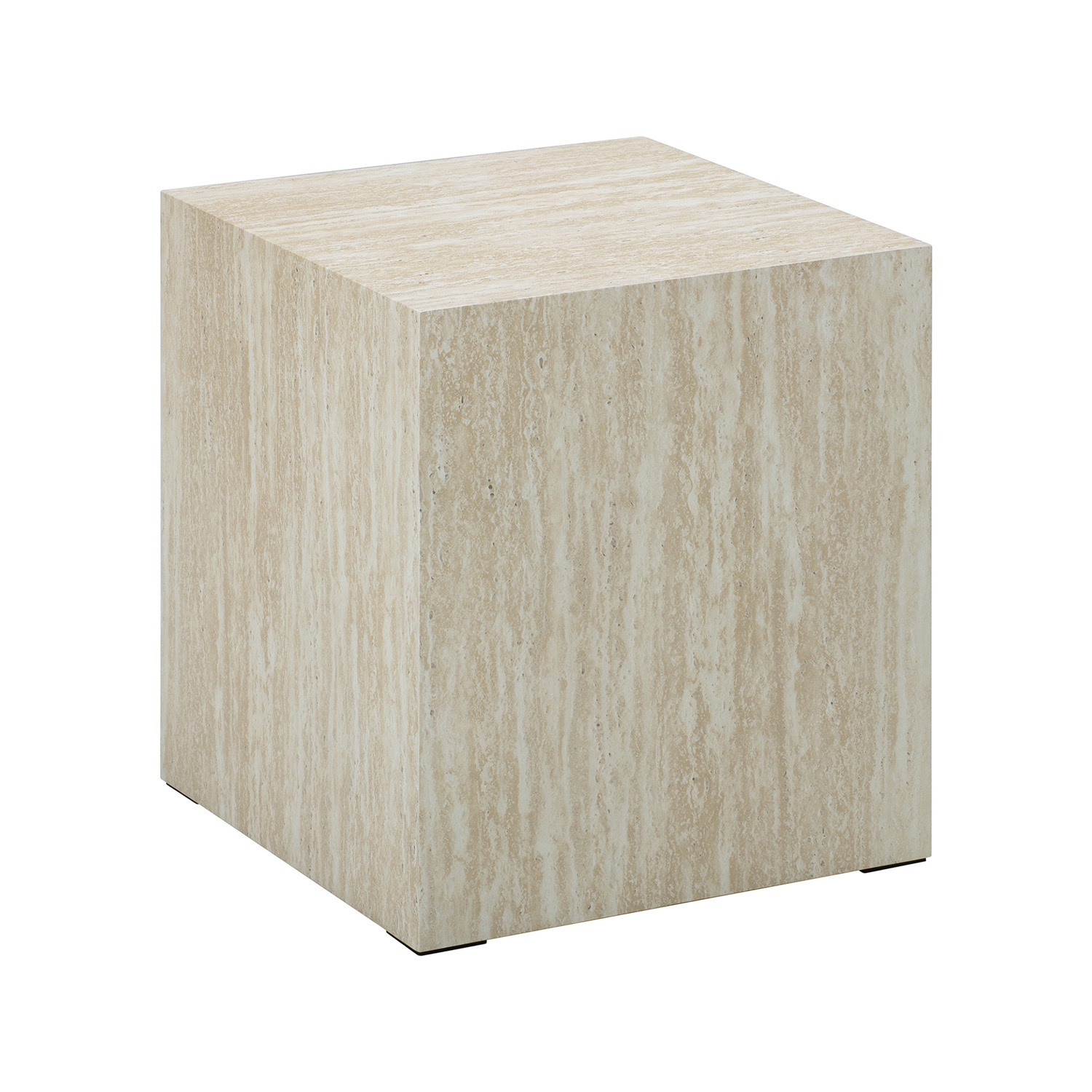 Milly Travertine-Look Side Table