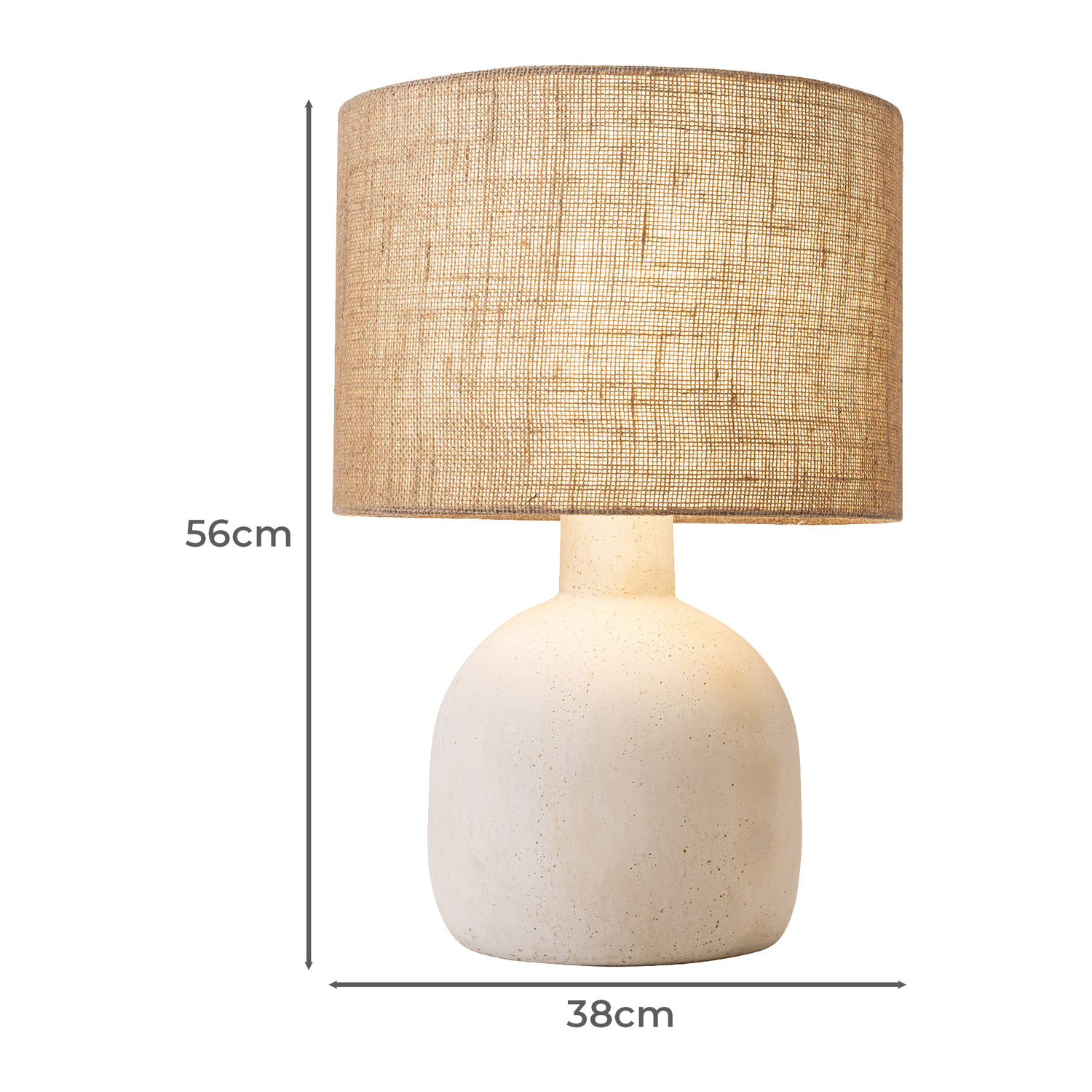 Sabi Travertine-Look Table Lamp
