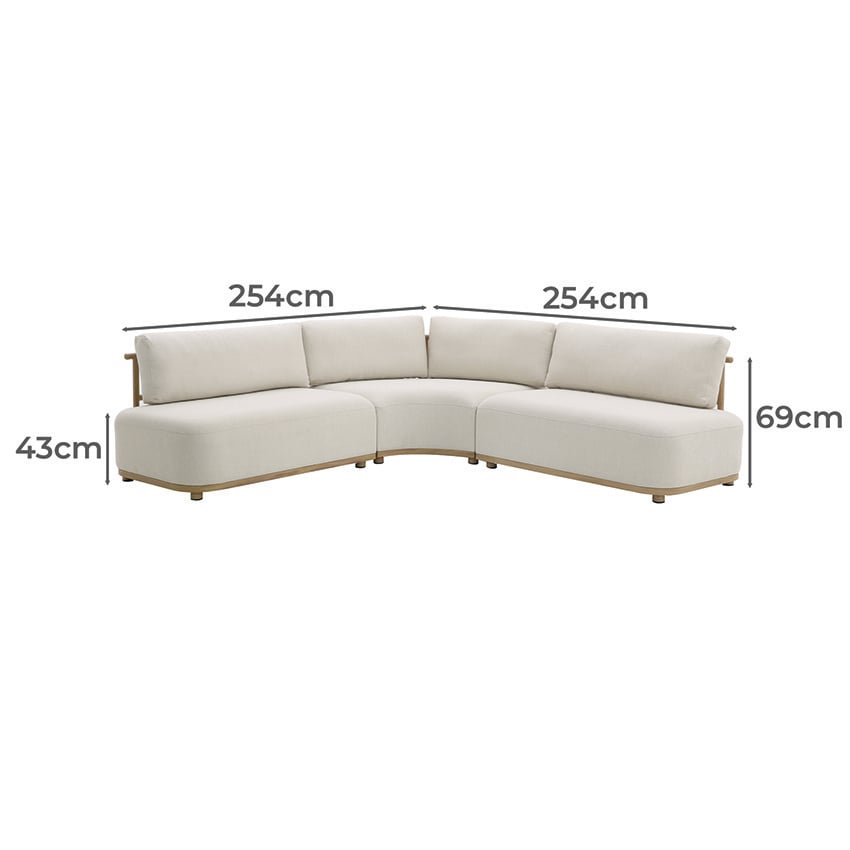 5 Seater Soluna Outdoor Corner Modular Sofa