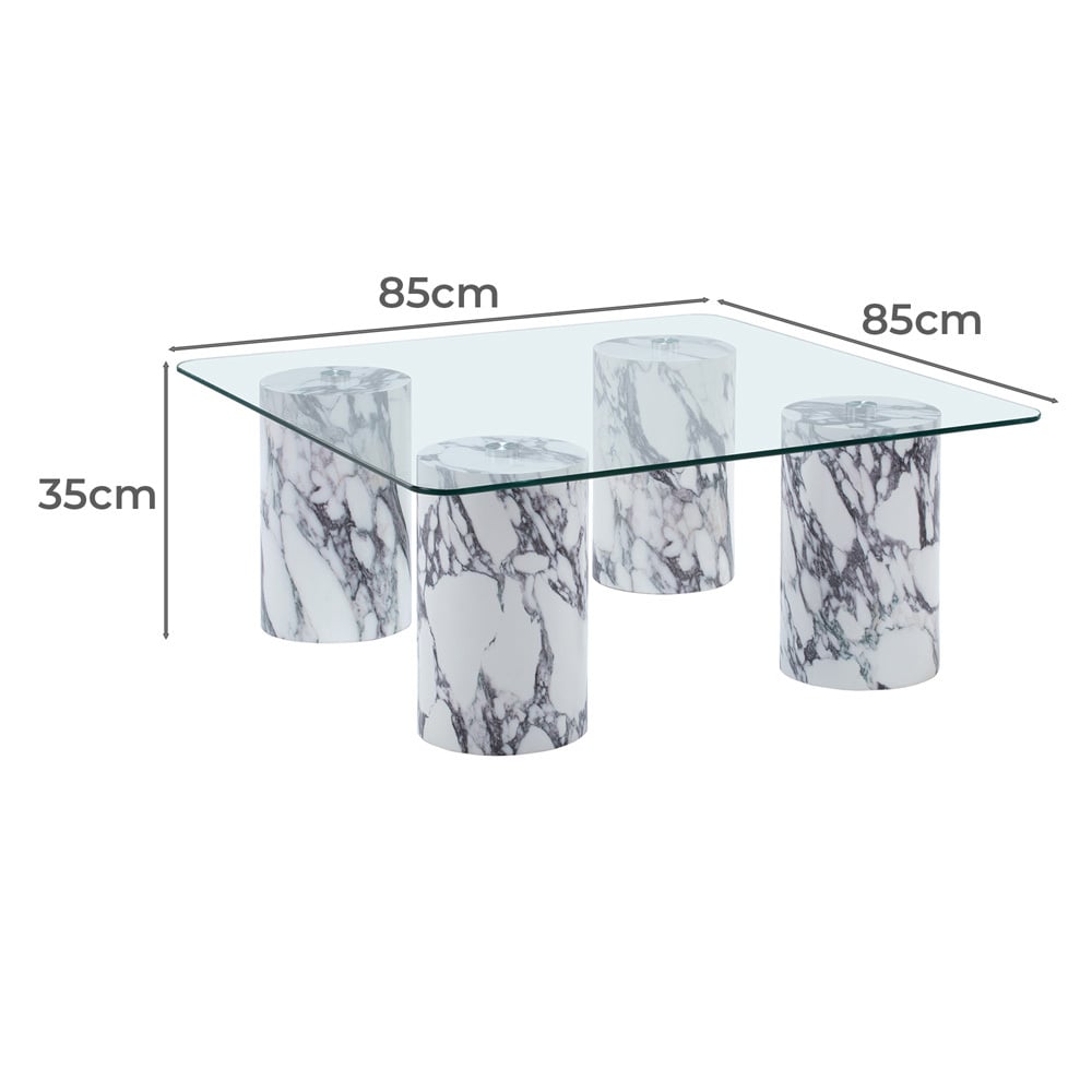 Hazel Travertine-Look Coffee Table