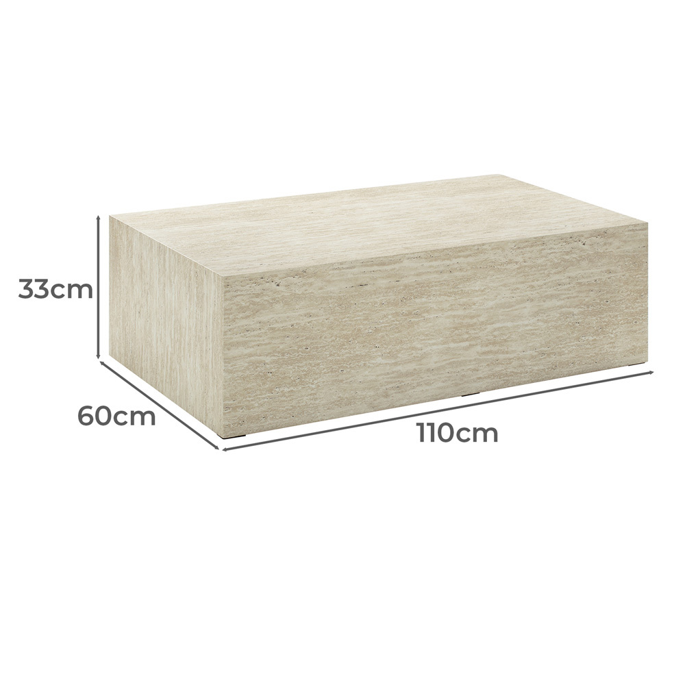 Milly Travertine-Look Coffee Table