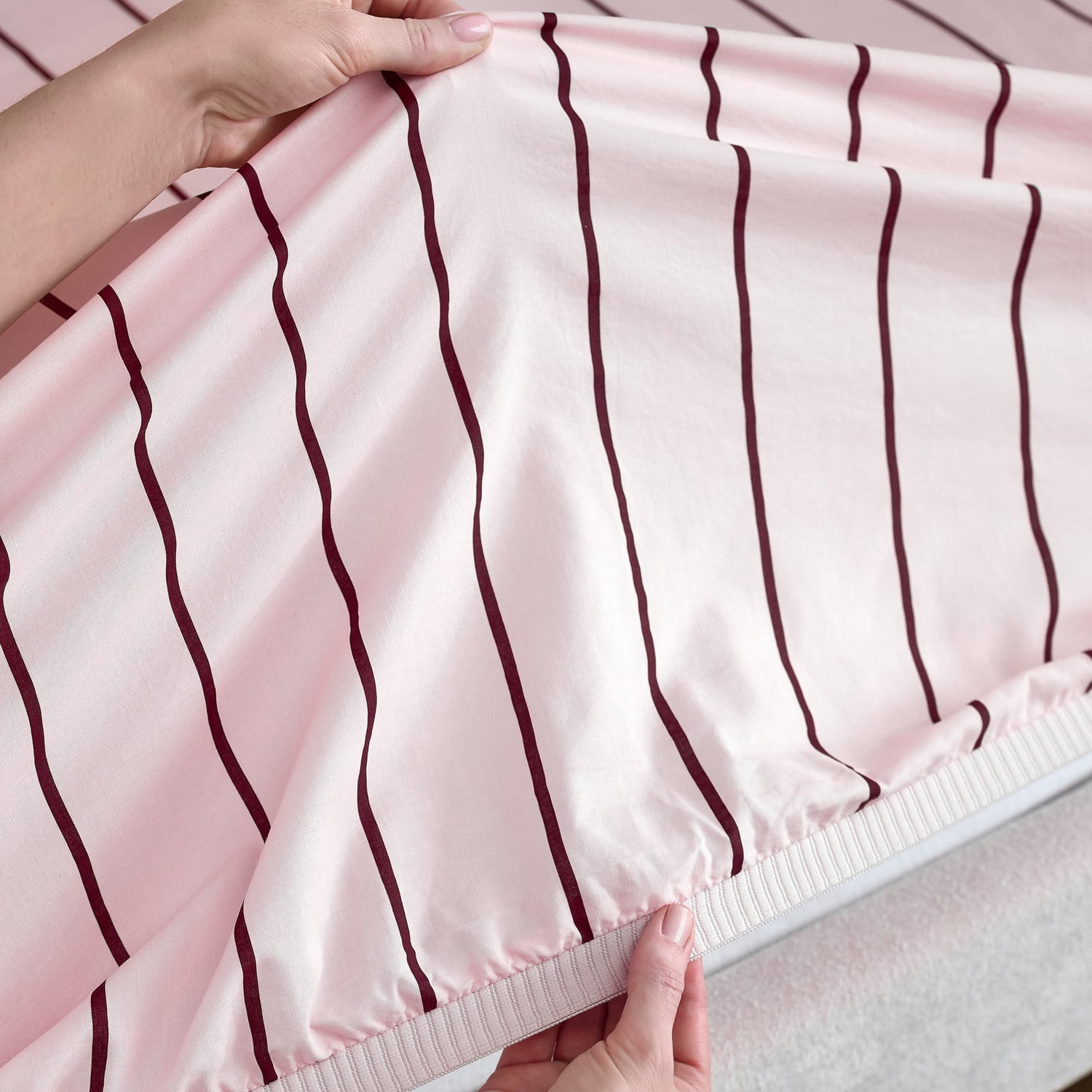Stripe Josie Australian Cotton Fitted Sheet Set