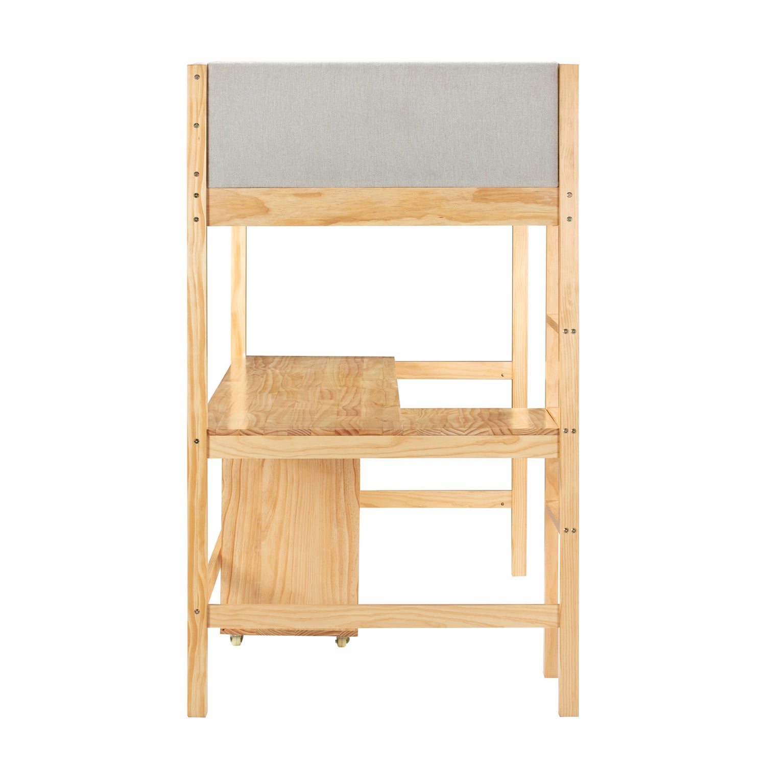 Elle Pine Wood Single Loft Bed with Desk