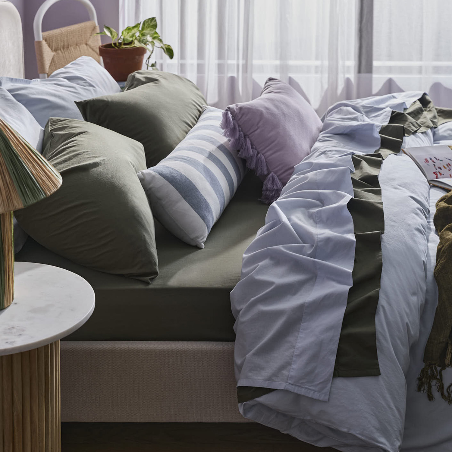 Juno Australian Cotton Fitted Sheet Set