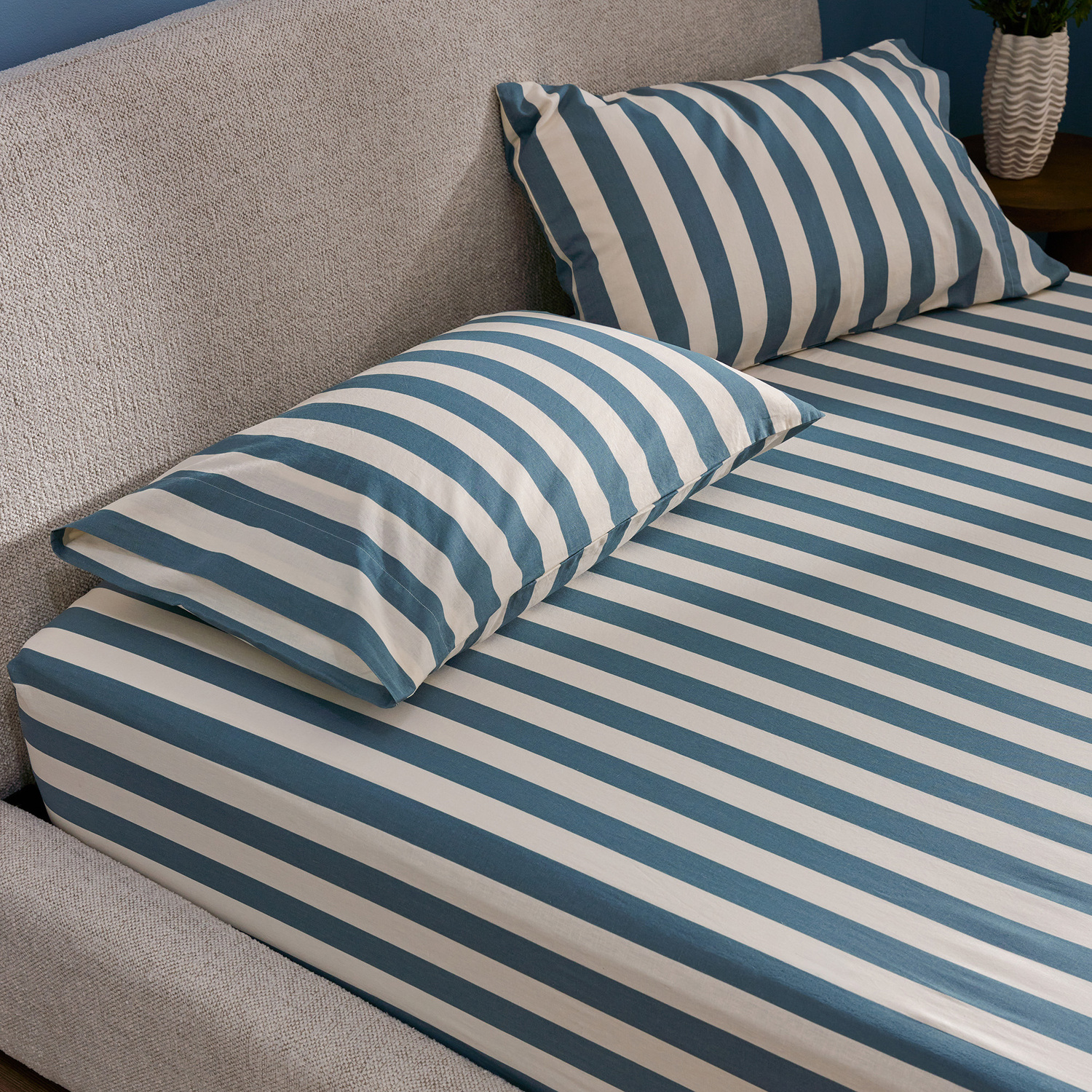 Sutton Cotton & Linen Fitted Sheet Set