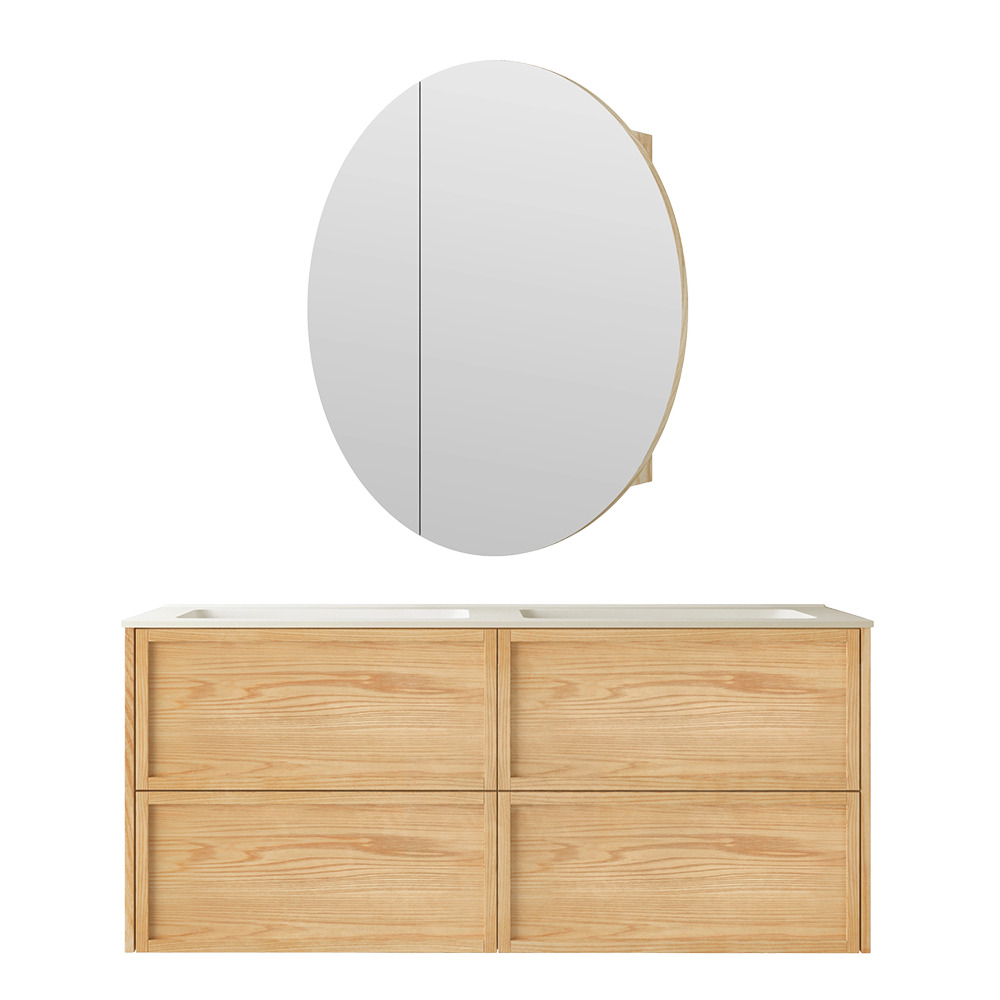 Cali 900mm Vanity Package with Round Shaving Cabinet