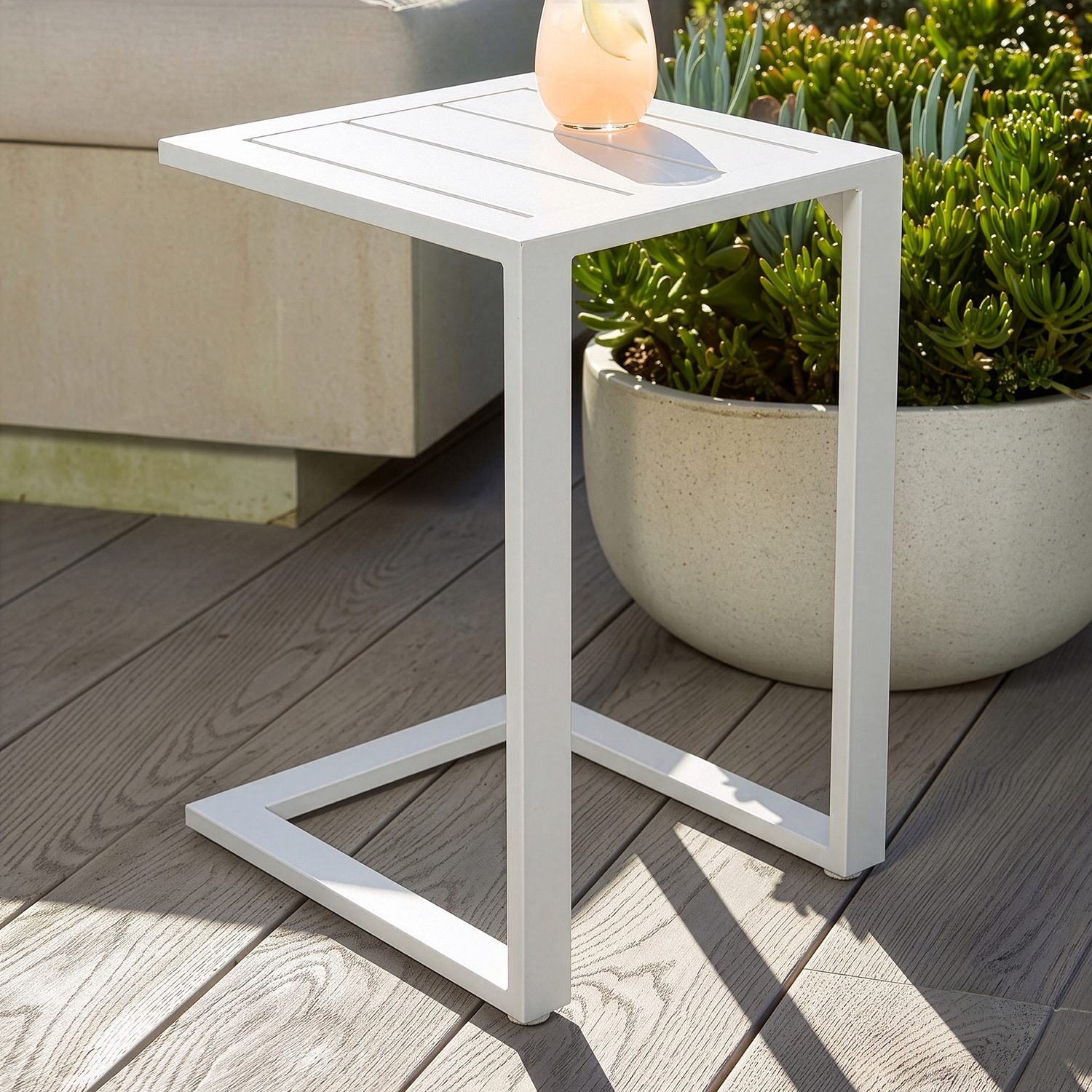 Felix Aluminium C Shape Outdoor Side Table