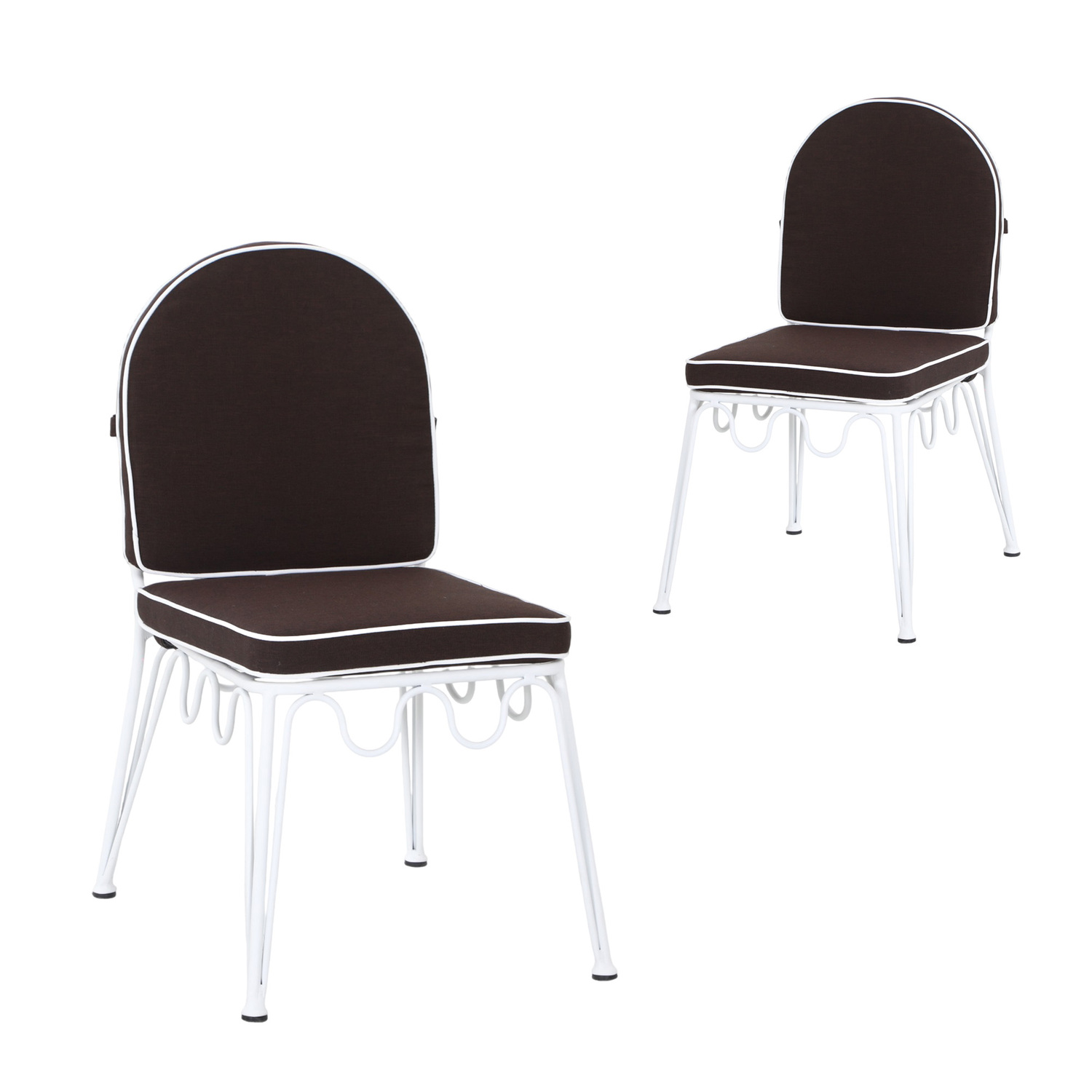 Shelly Wavy Steel Outdoor Dining Chairs
