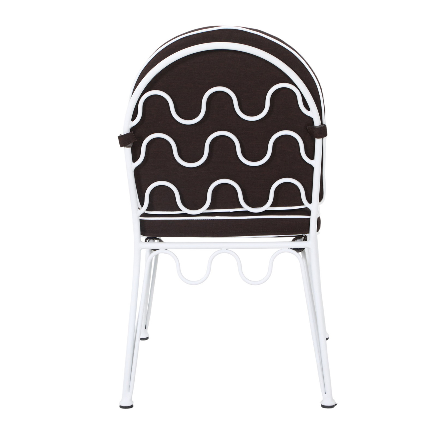 Shelly Wavy Steel Outdoor Dining Chairs