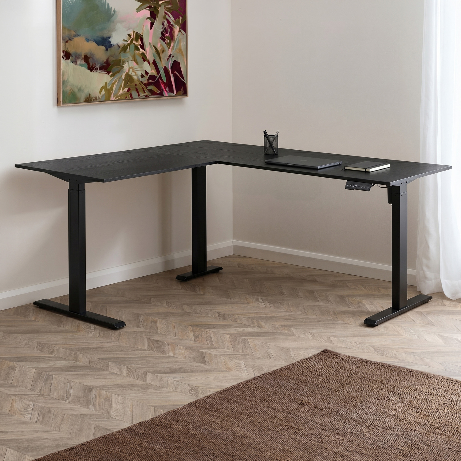 Leo Electric Sit & Stand Corner Desk