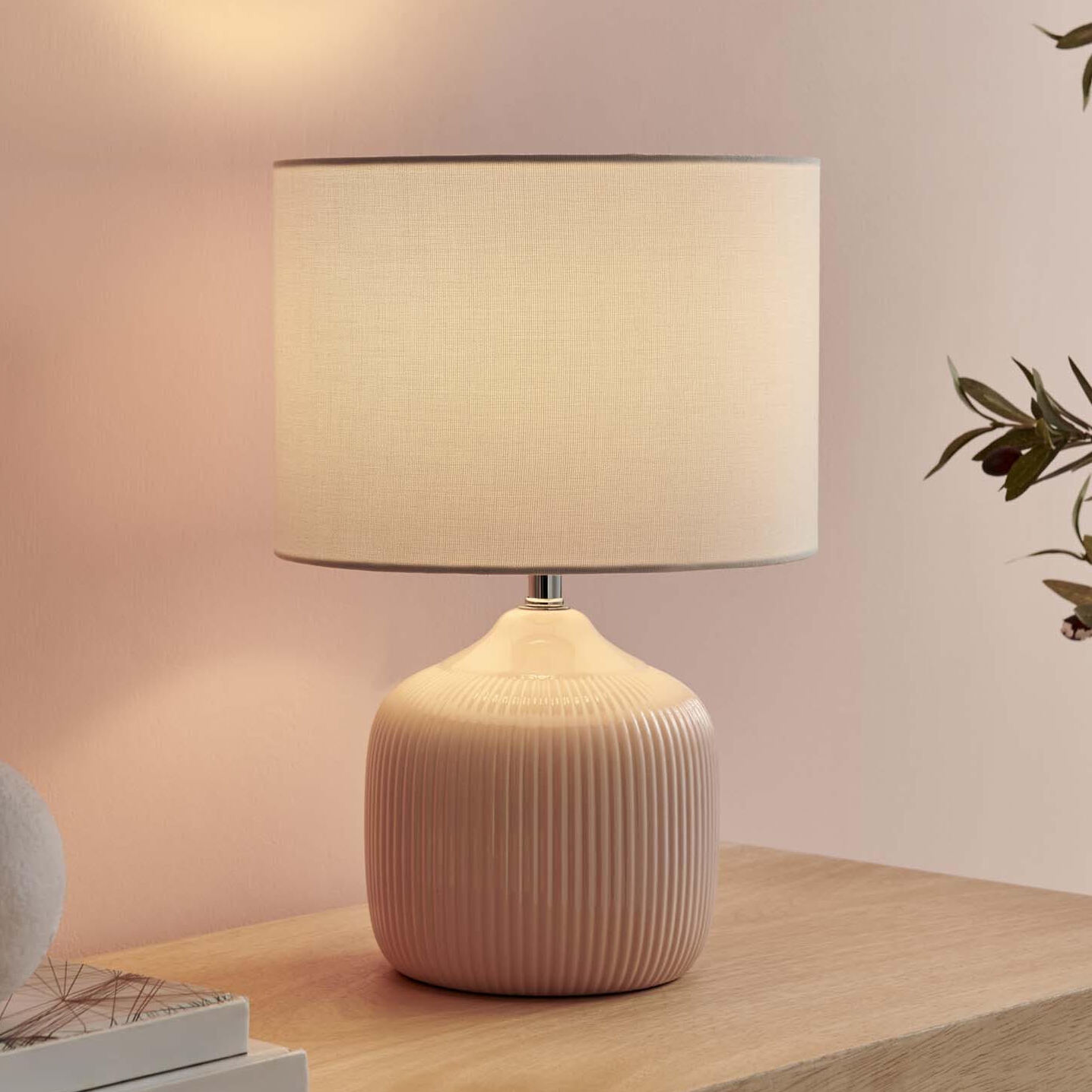 Darcy Ceramic & Linen Bedside Lamp