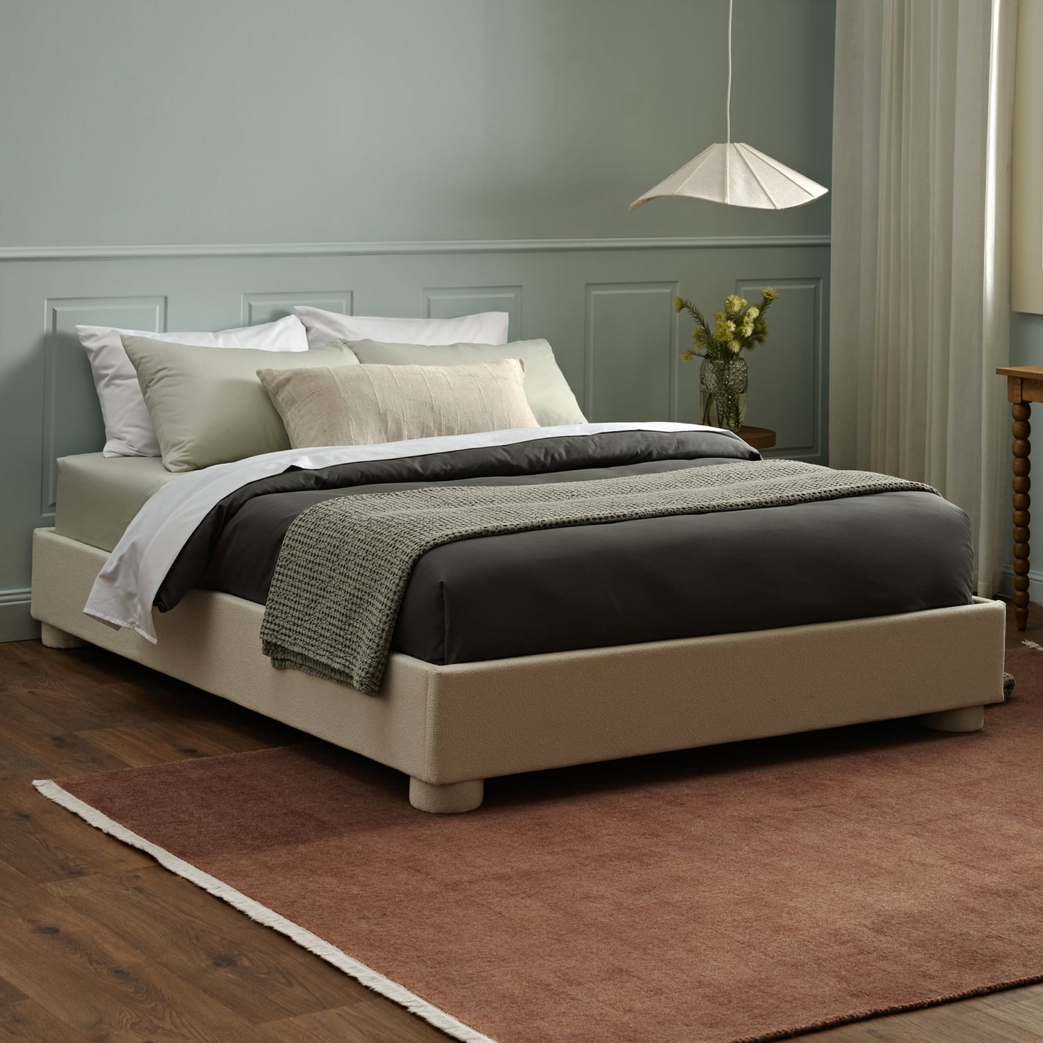 Nola Boucle Bed Base