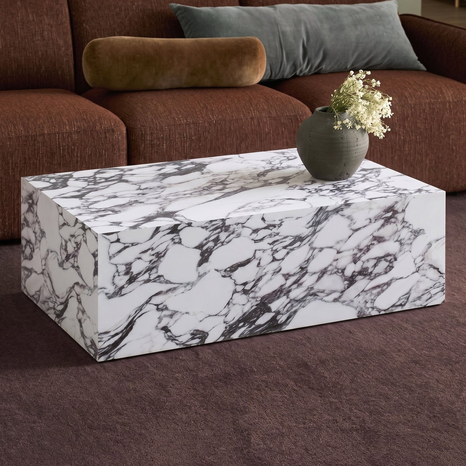 Milly Viola Marble-Look Coffee Table