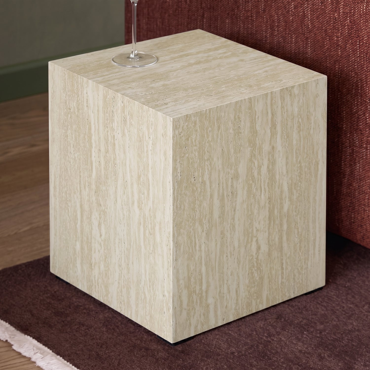 Milly Stone-Look Side Table
