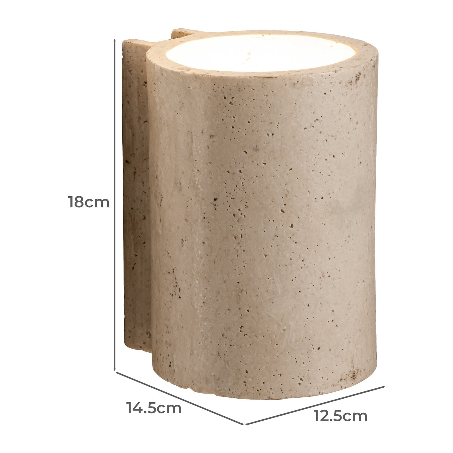 Lena Natural Travertine-look Wall Sconce