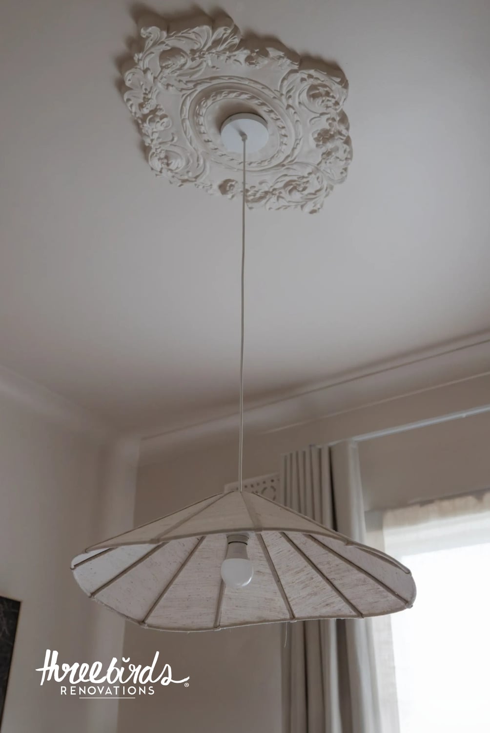 Tamsin Organic Linen Pendant Light