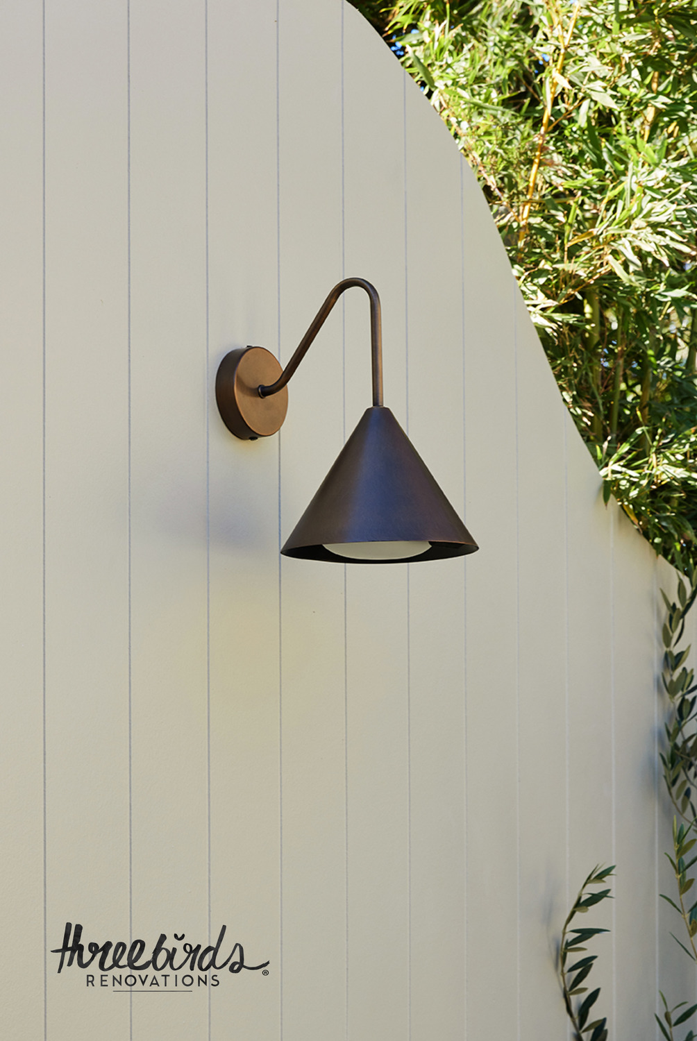 Presley Curved Arm Outdoor Wall Light