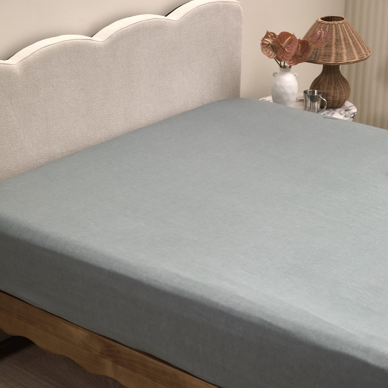 Pure French Flax Linen Fitted Sheet