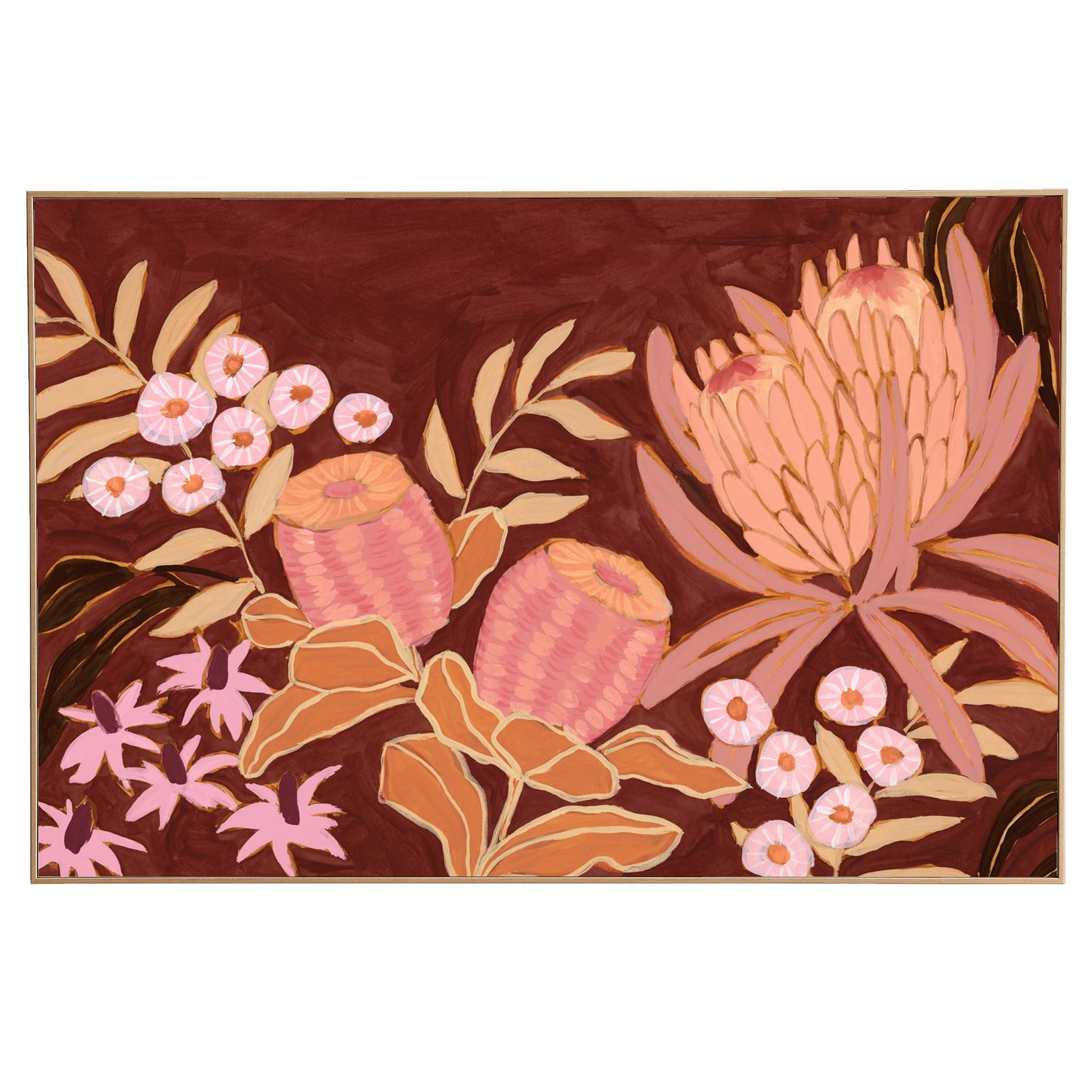 Rosewood Natives Framed Canvas Wall Art