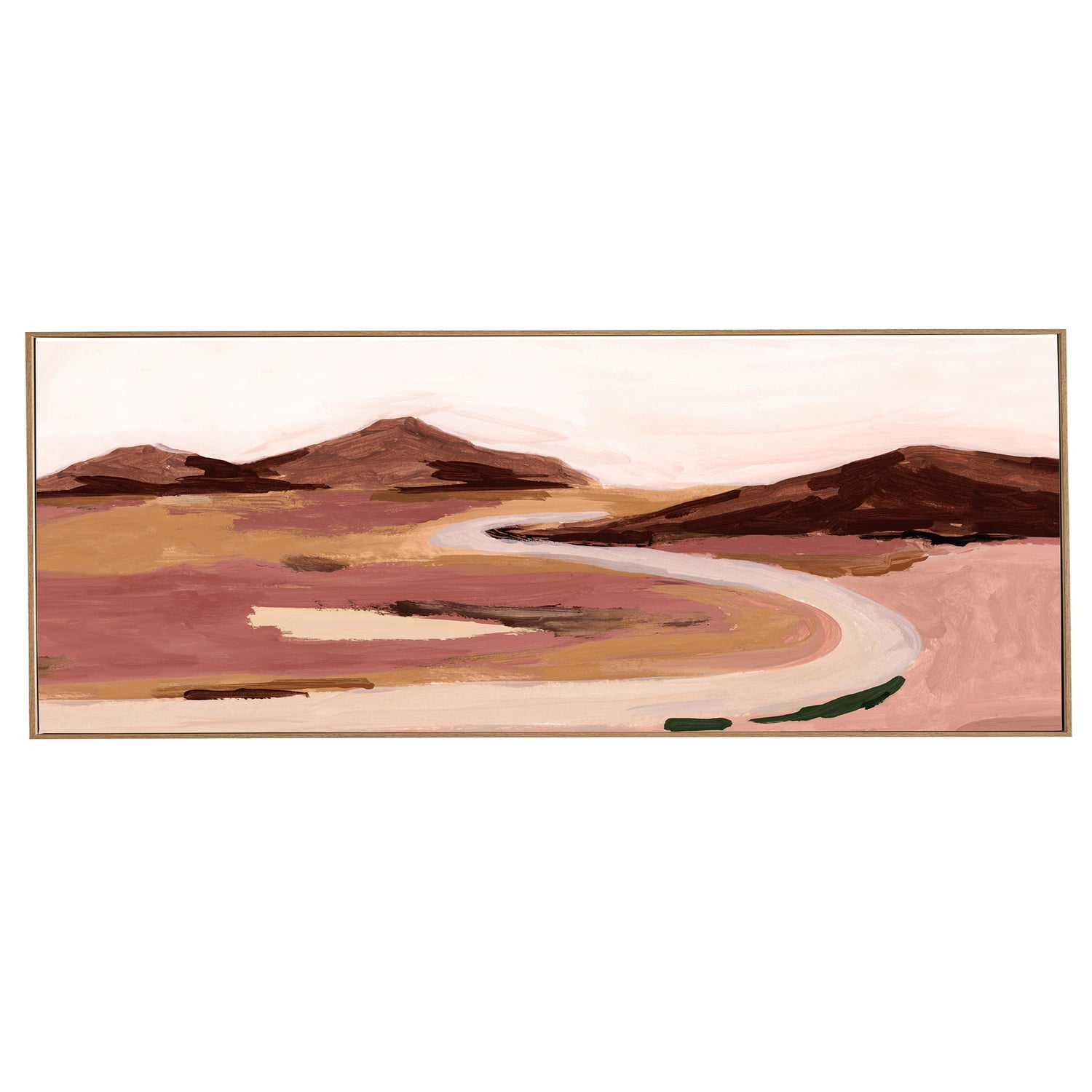 Sundrenched Landscape Framed Canvas Wall Art