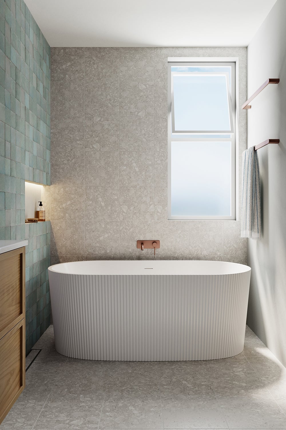 Avalon 1500mm Fulted Acrylic Freestanding Bath