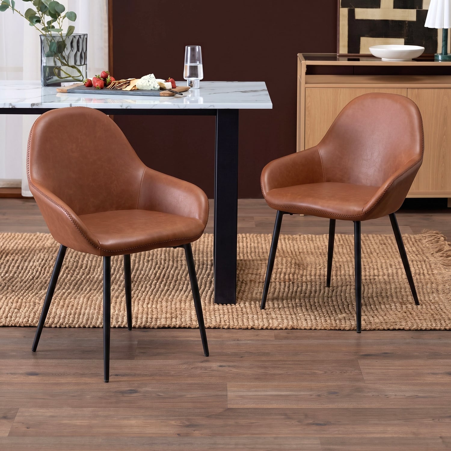 Frankie Faux Leather Dining Chairs