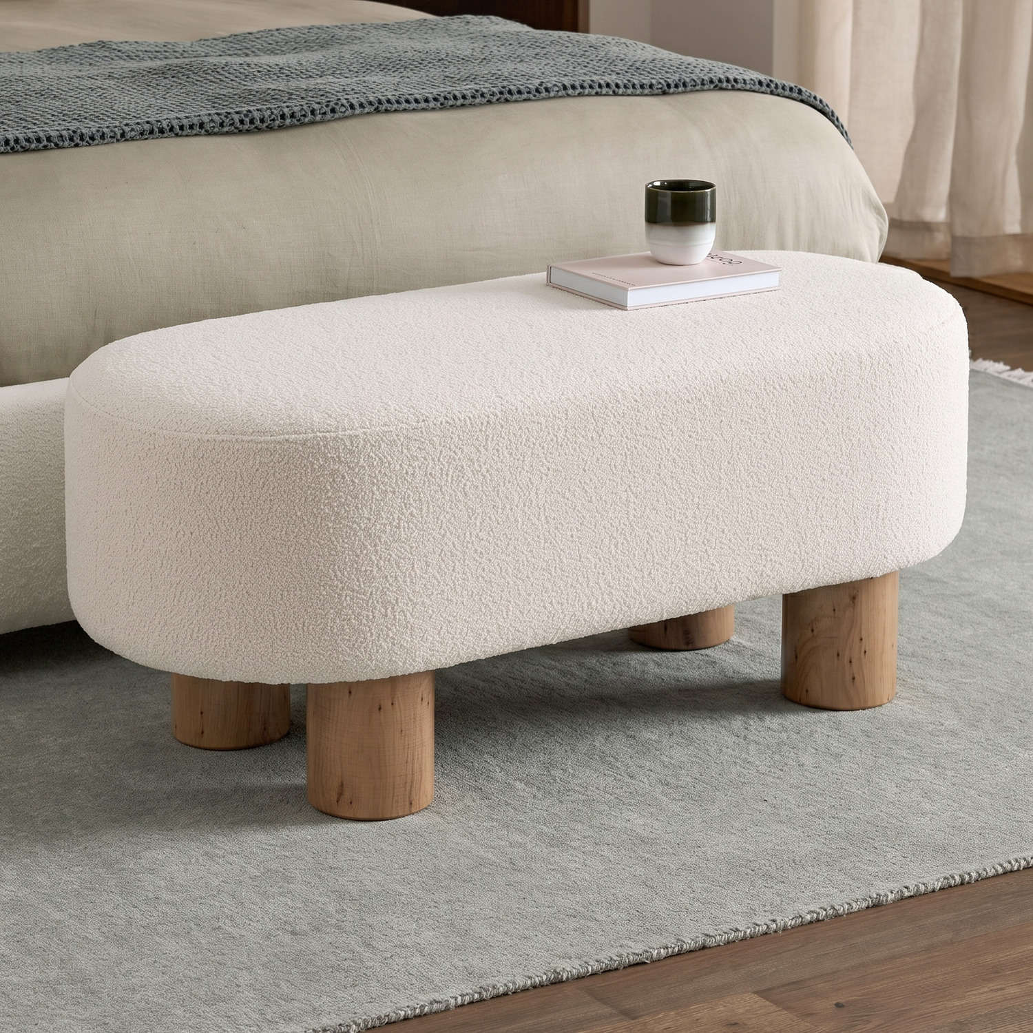 Dot 100cm Teddy Ottoman Bench