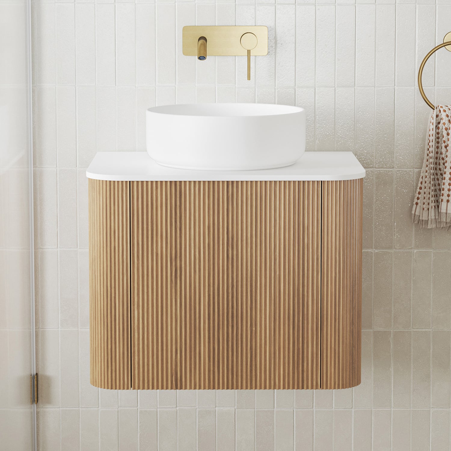 Nomad 600mm Natural Wall Hung Single Vanity