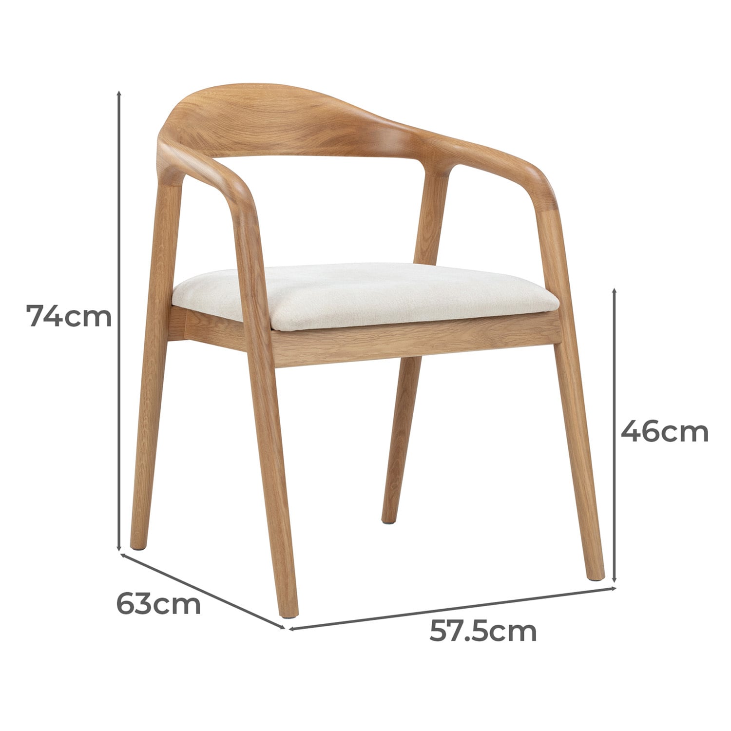 Jasper Oak Wood Dining Chair