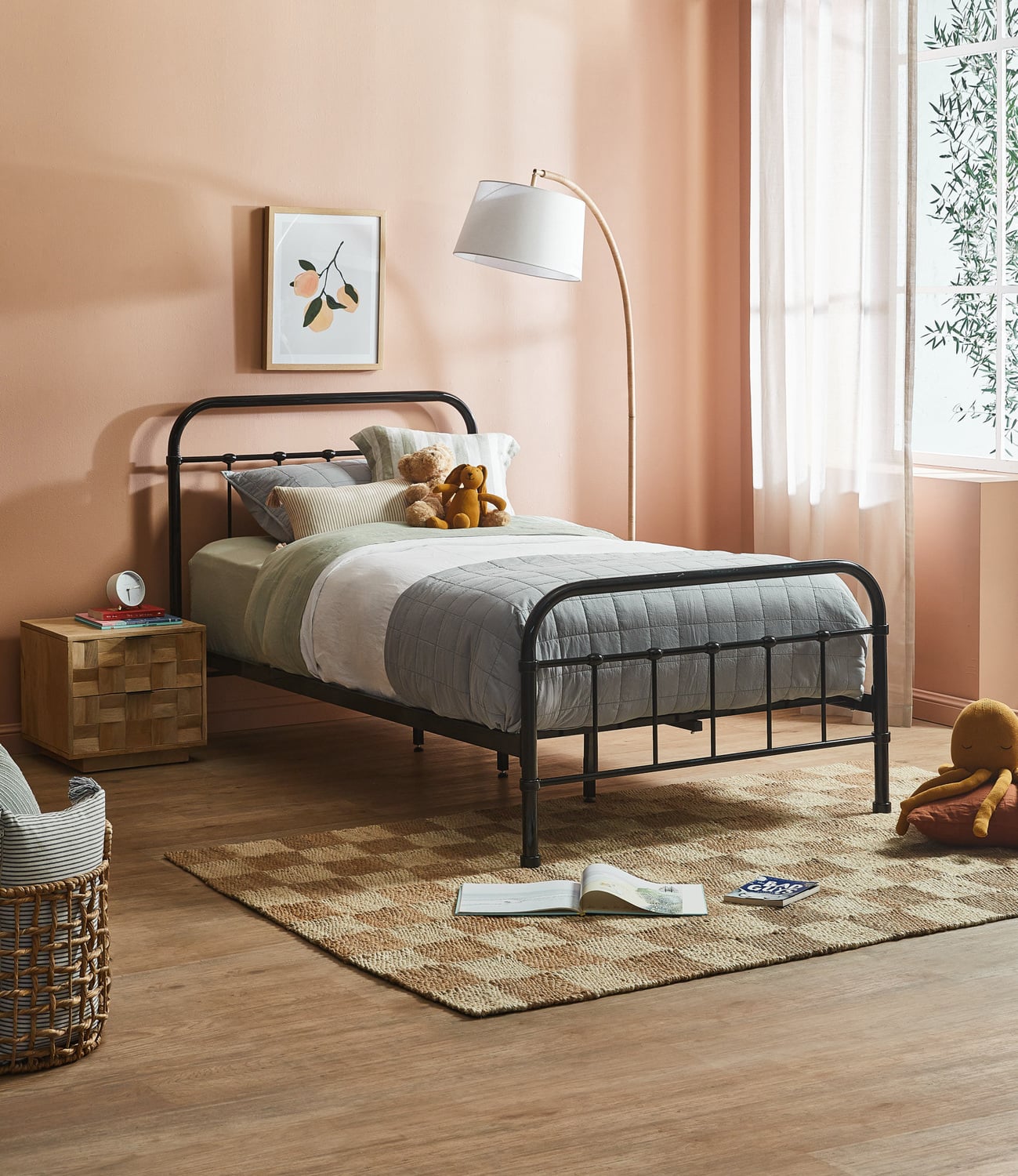 Kids' Bailey King Single Metal Bed Frame