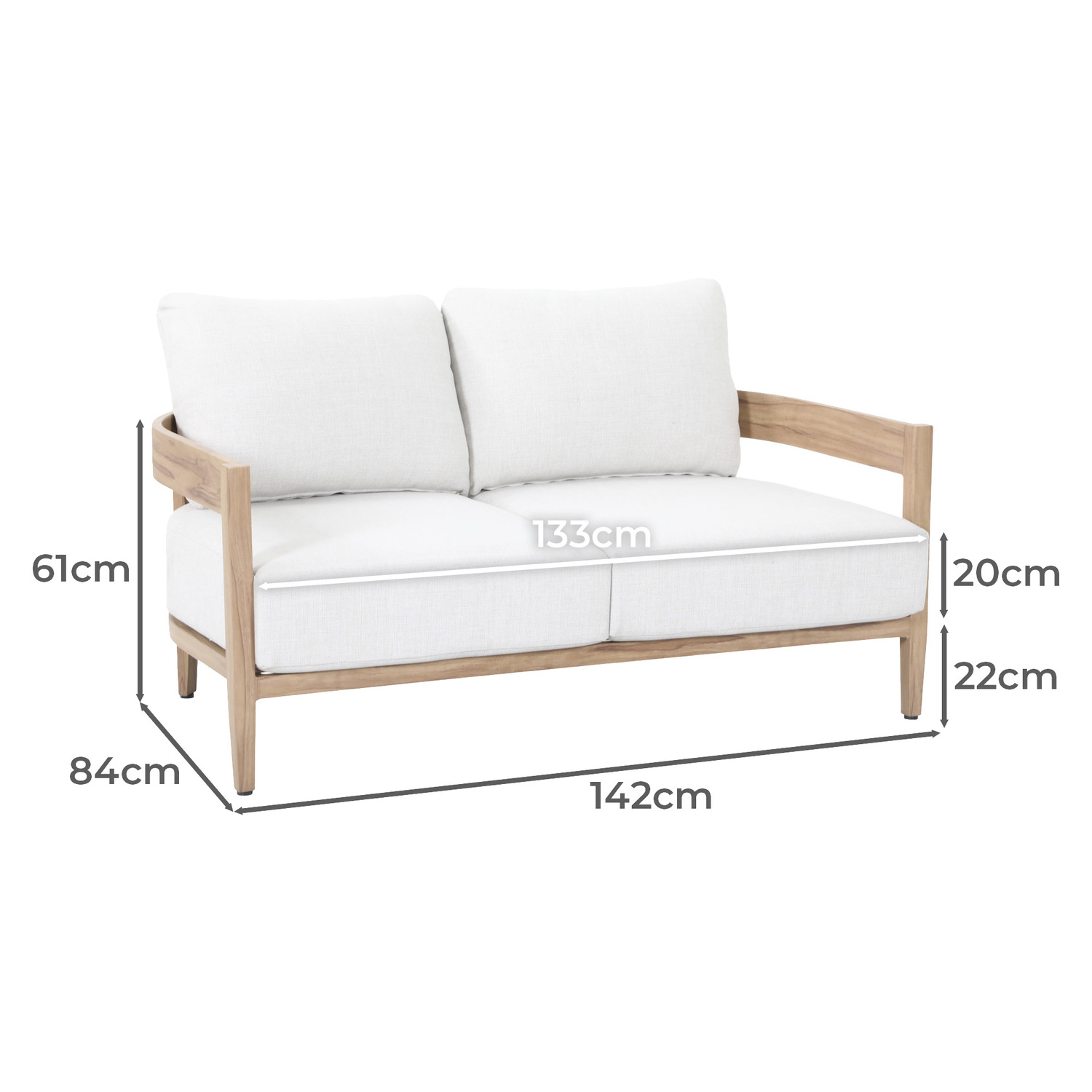 2 Seater Venice Outdoor Sofa