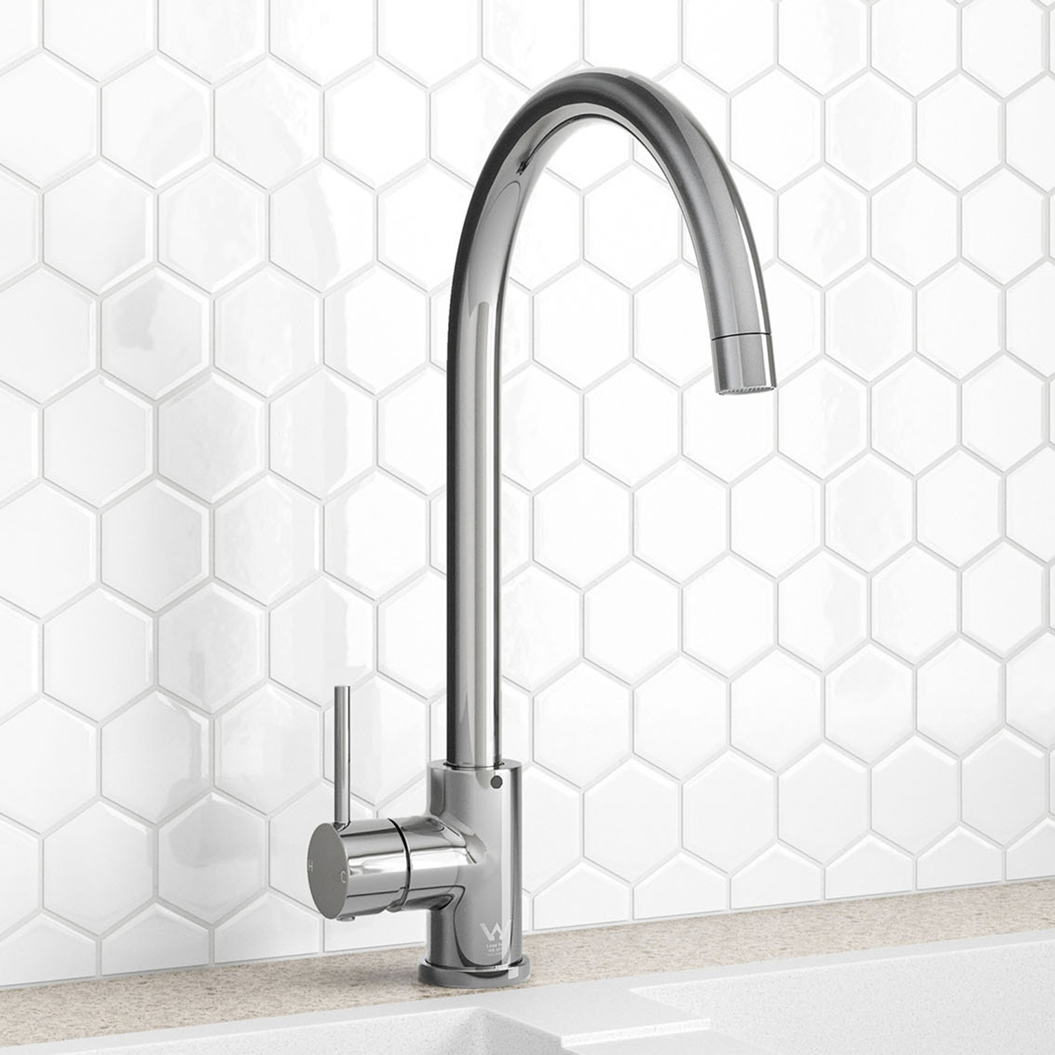 Carson Stainless Gooseneck Kitchen Sink Mixer