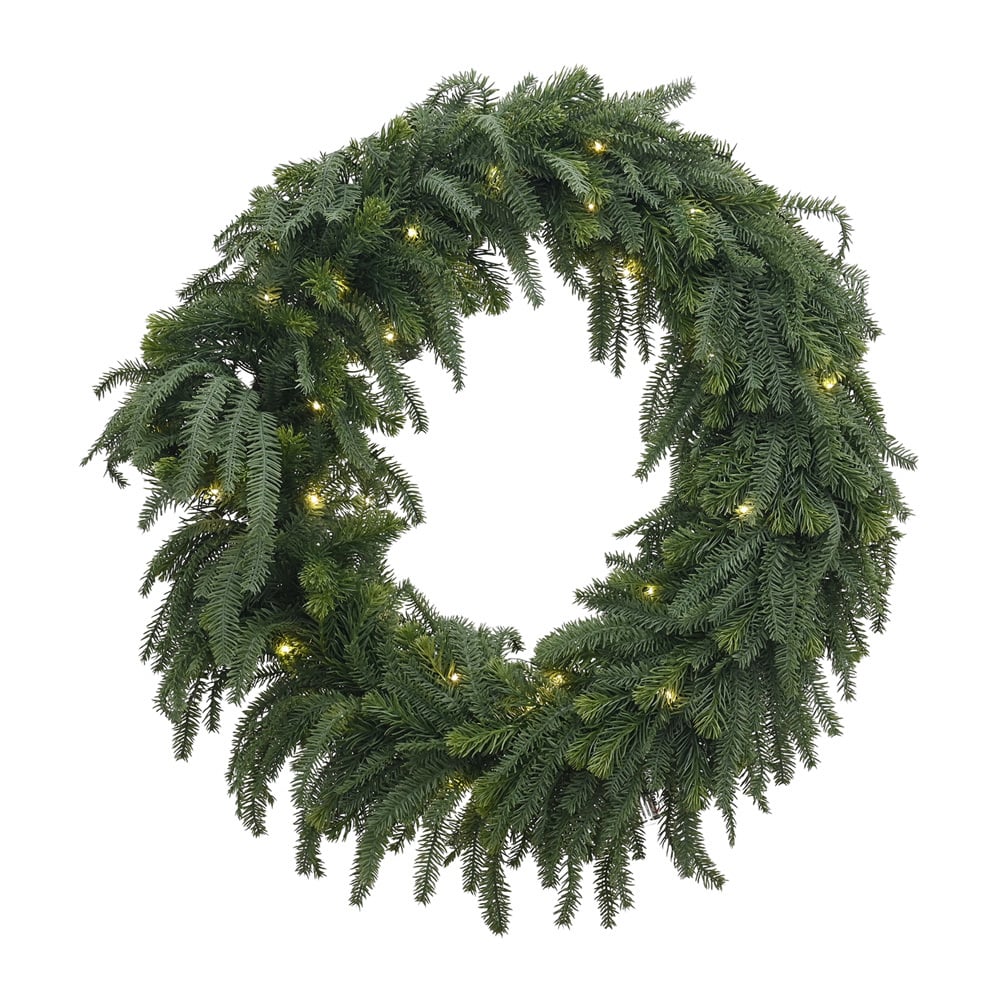 70cm Norfork Pine LED Christmas Wreath