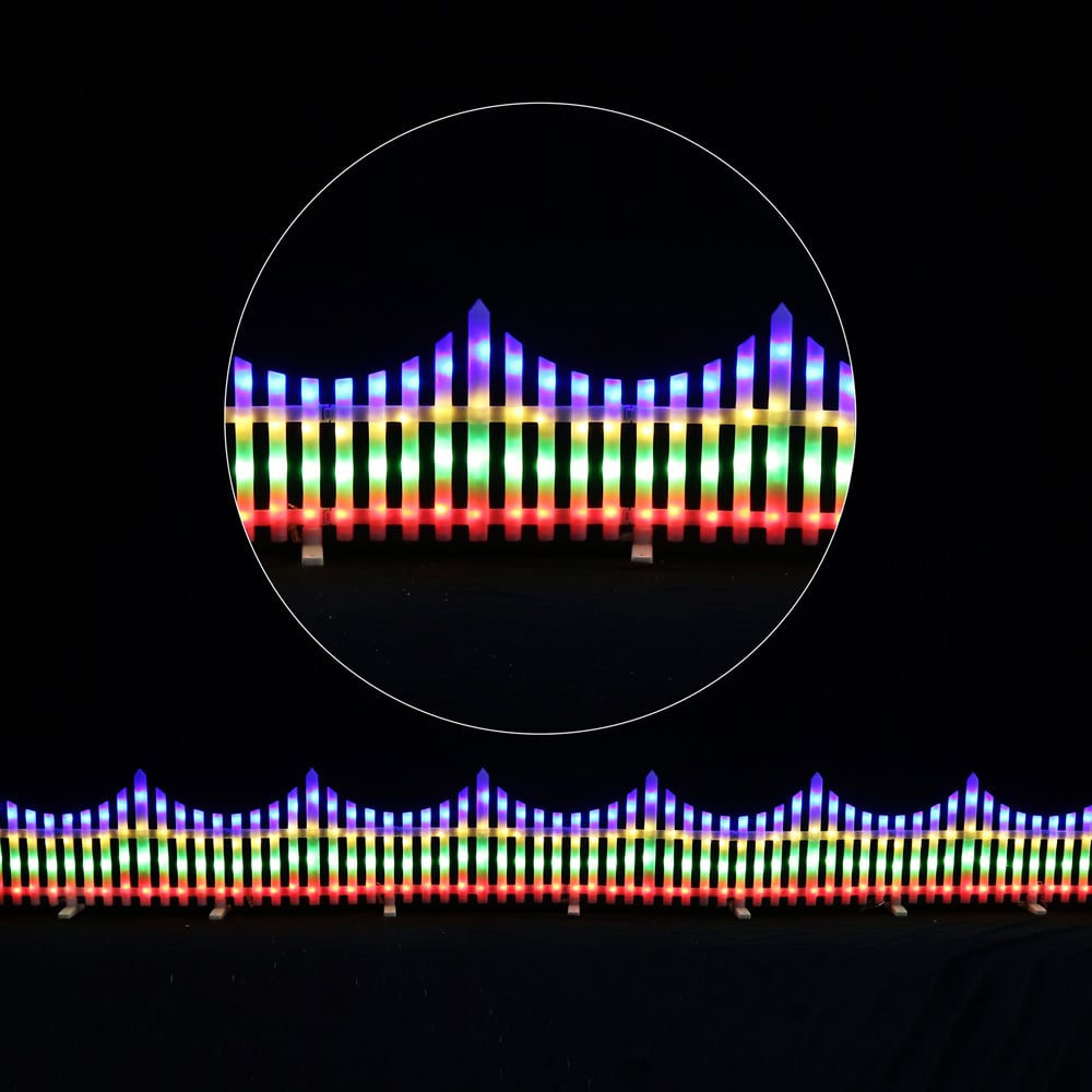 2.6m LED Christmas Picket Fences