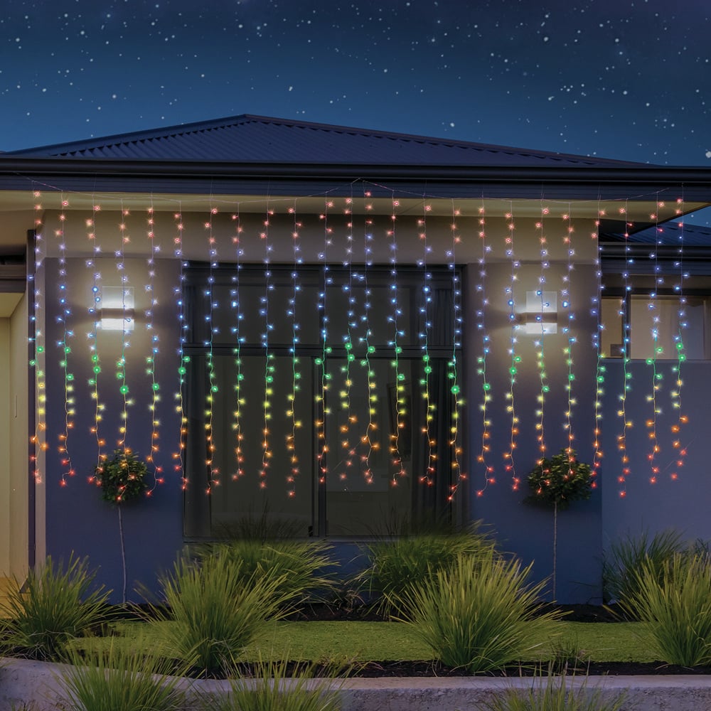 Curtain Lights LED Rainbow Christmas Lights